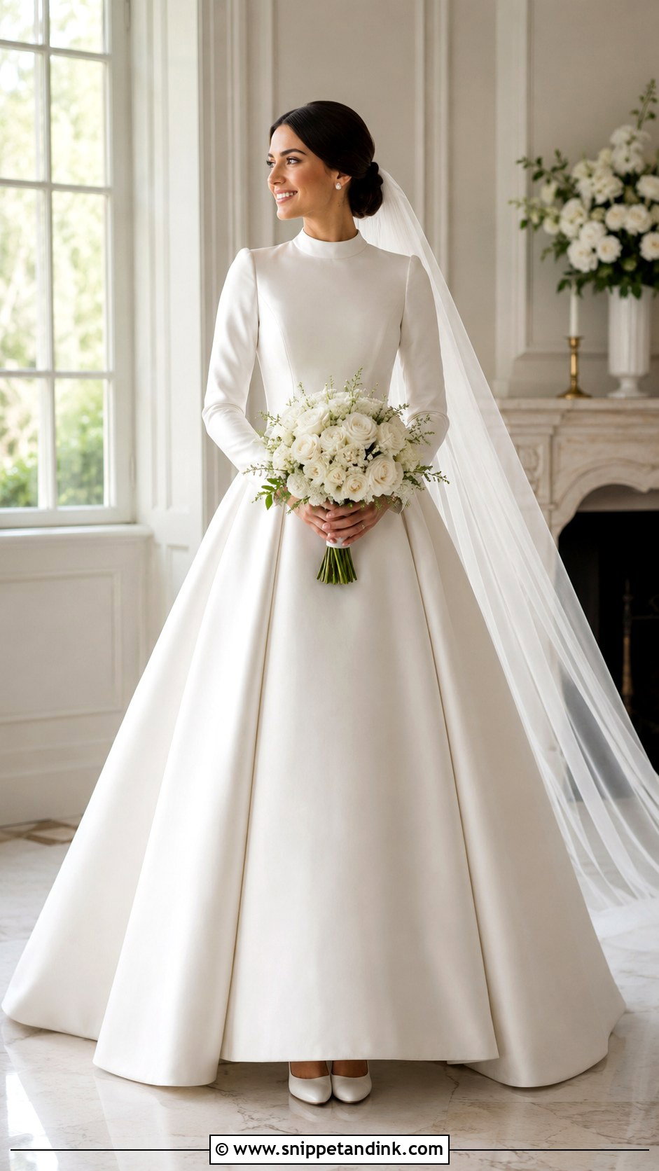 Modest Ball Gown With Sleeves - Snippet and Ink - 20 Big Wedding Gown Ideas