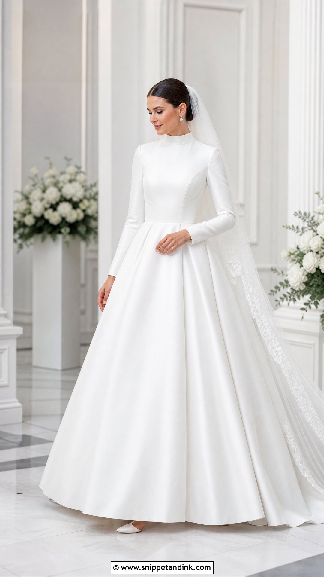 Modest Ballgown Wedding Dress With Sleeves - Snippet and Ink - 25 Ballgown Wedding Dress with Sleeves