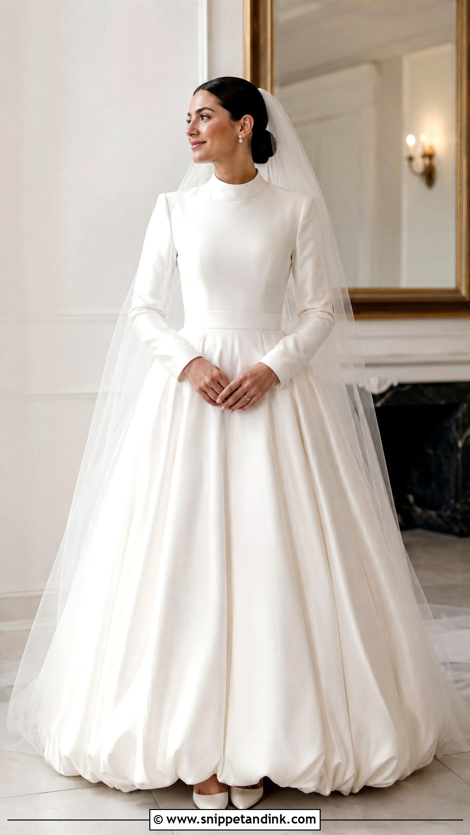 Modest Balloon Wedding Dress - Snippet and Ink - 20 Balloon Wedding Dress Ideas