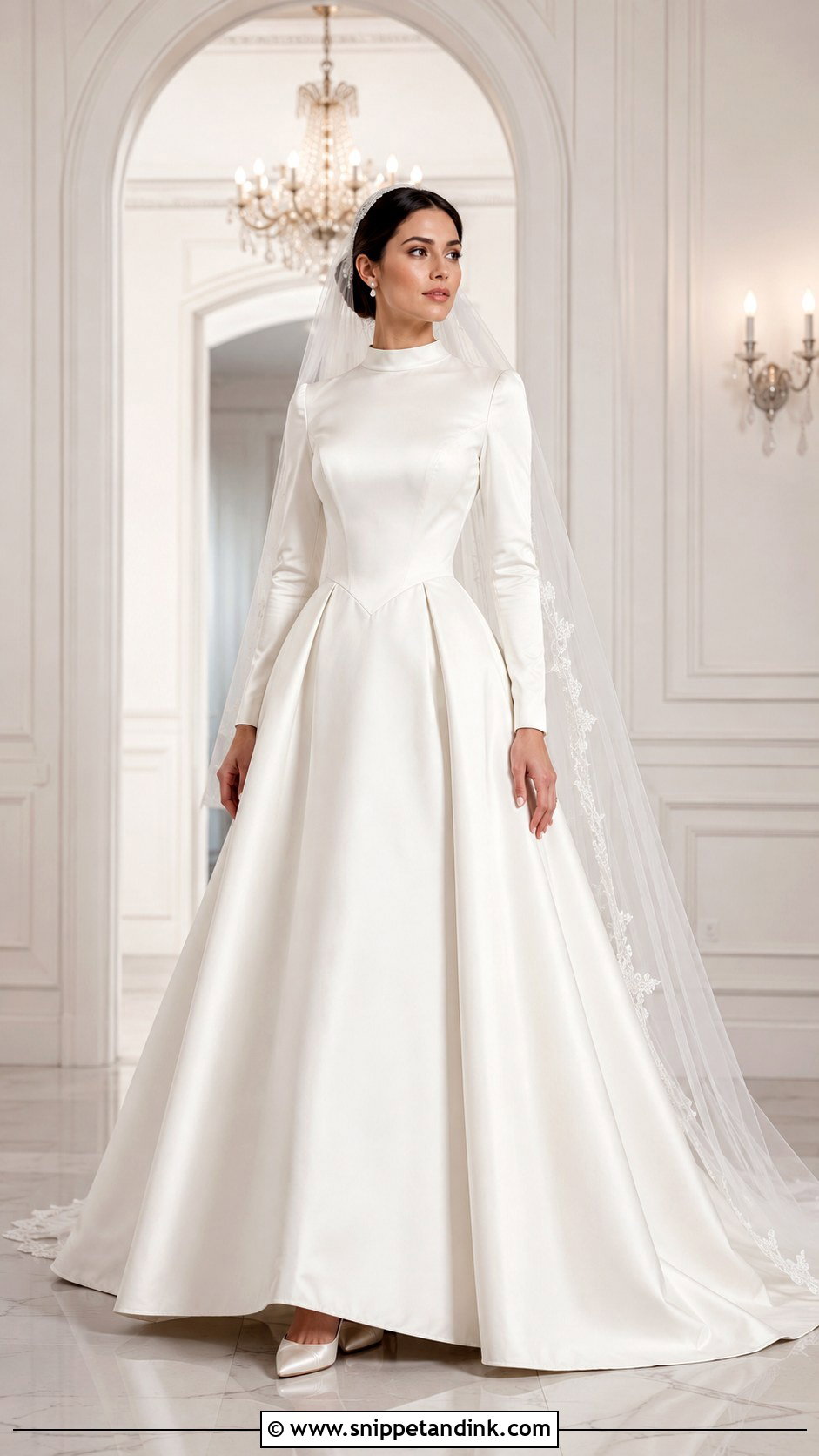 Modest Basque Waist Bridal Gown - Snippet and Ink - 30 Modest Bridal Gowns