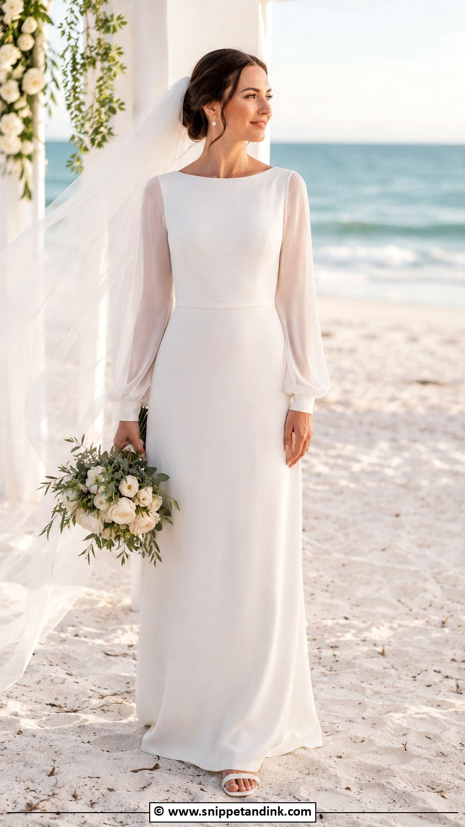 Modest Beach Wedding Dress - Snippet and Ink - 35 Modest Wedding Dresses