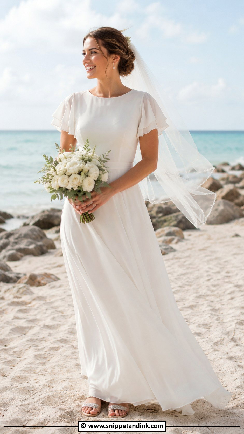 Modest Beach Wedding Dress - Snippet and Ink - 25 Elegant Modest Wedding Dresses