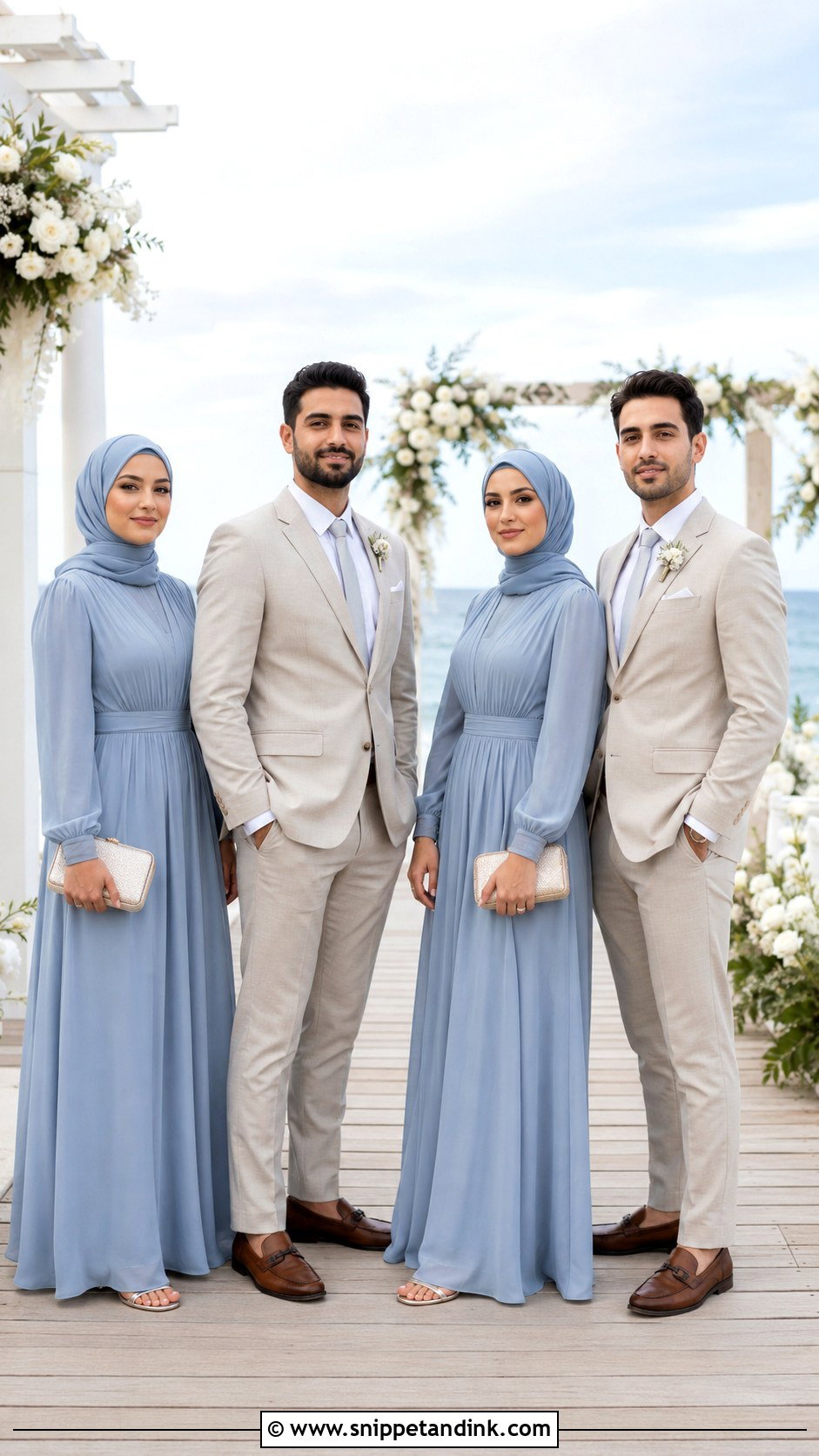Modest Beach Wedding Party Attire - Snippet and Ink - 20 Beach Wedding Party Attire Ideas