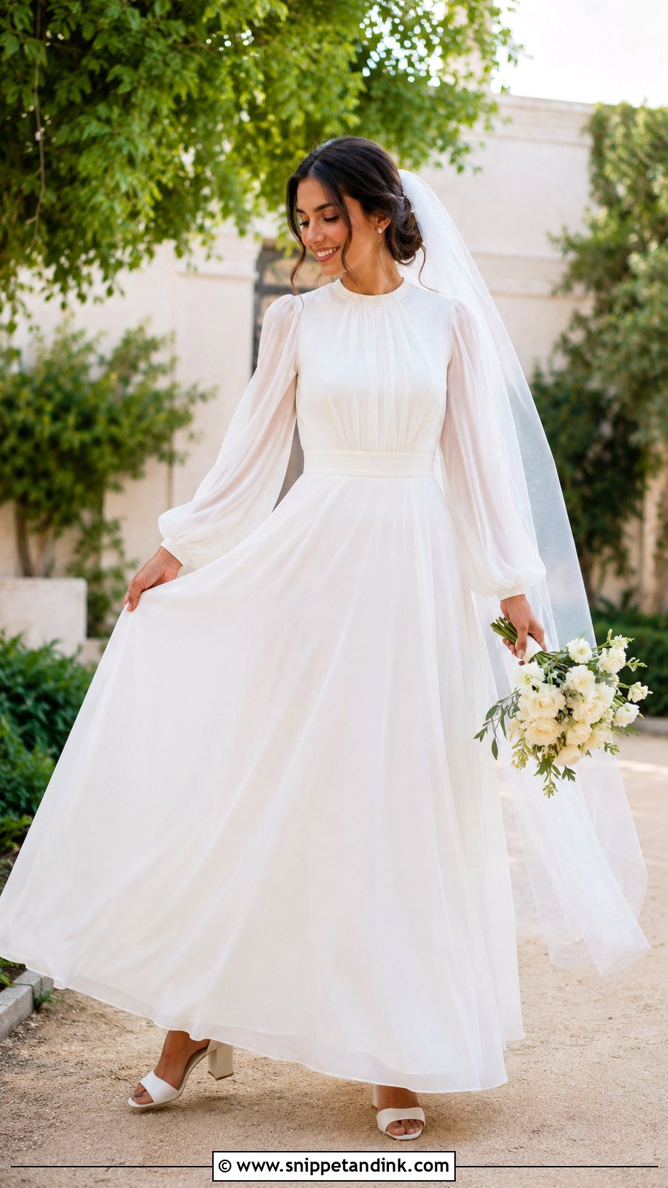 Modest Bishop Sleeve Wedding Dress - Snippet and Ink - 25 Modest Bride Dress Ideas