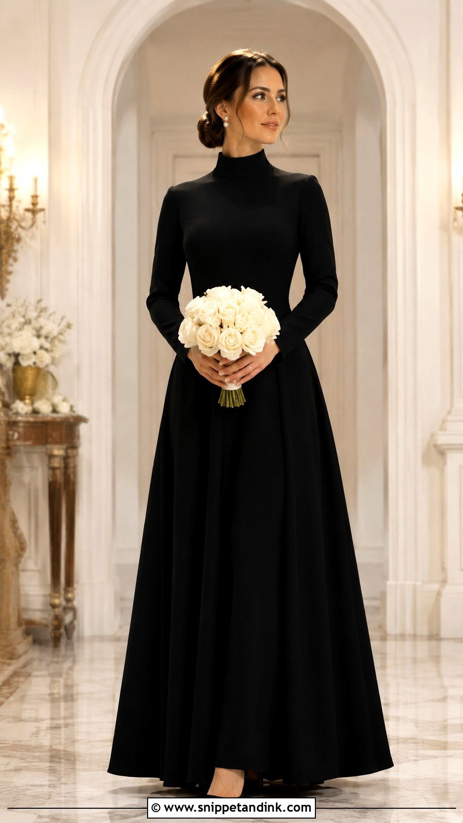Modest Black Long Sleeve Wedding Dress - Snippet and Ink - 20 Black Long Sleeve Wedding Dress Ideas
