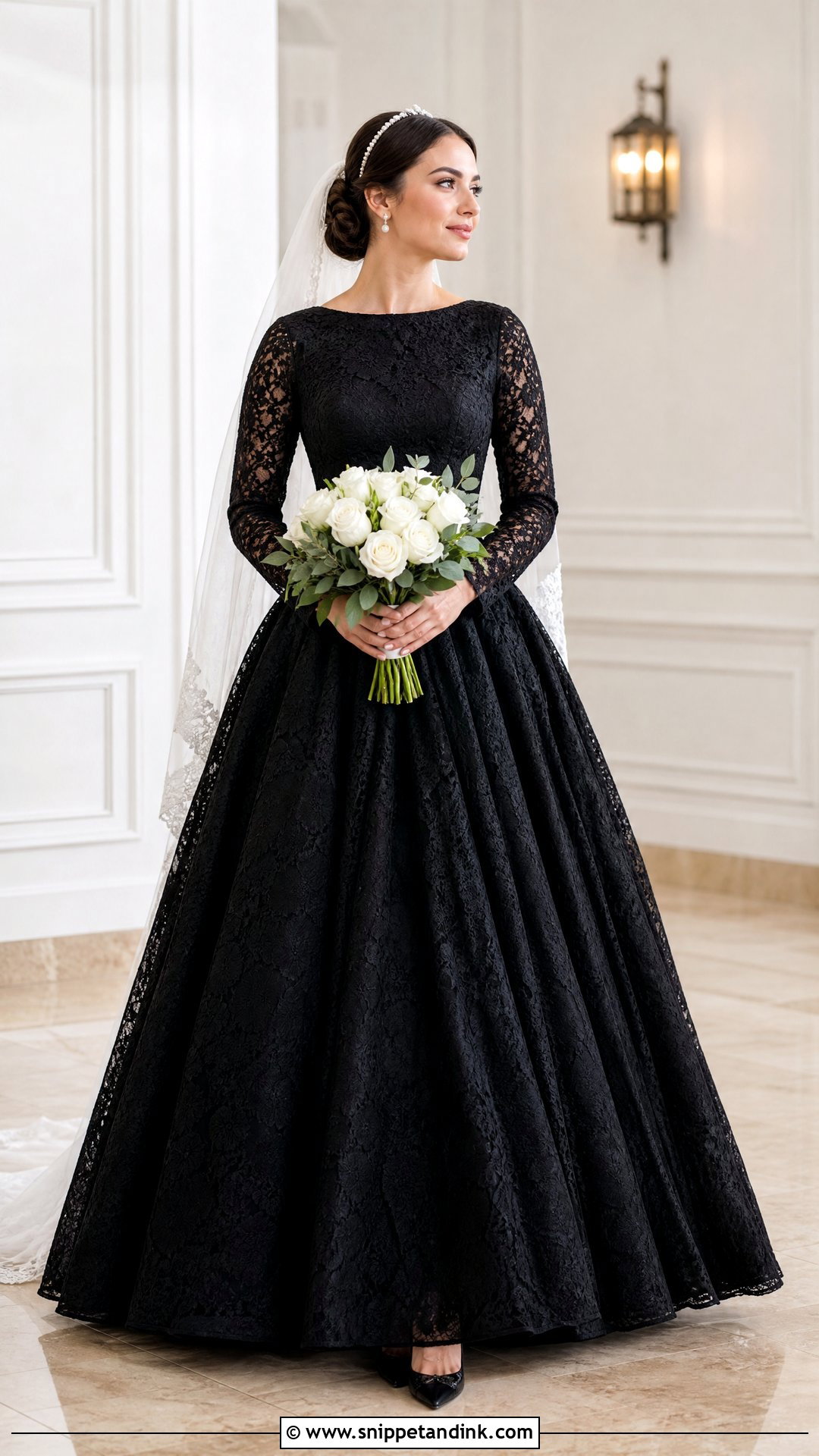 Modest Black Princess Wedding Dress - Snippet and Ink - 20 Black Wedding Dress Princess Ideas