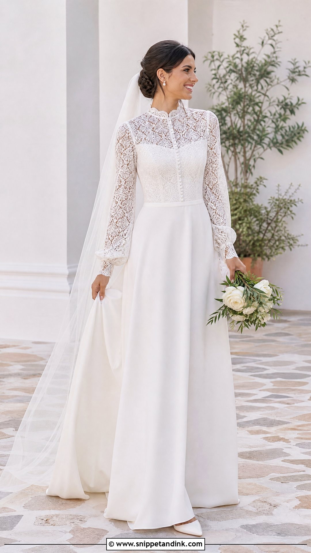 Modest Boho Long Sleeve Wedding Dress - Snippet and Ink - 25 Unique Wedding Dresses Boho