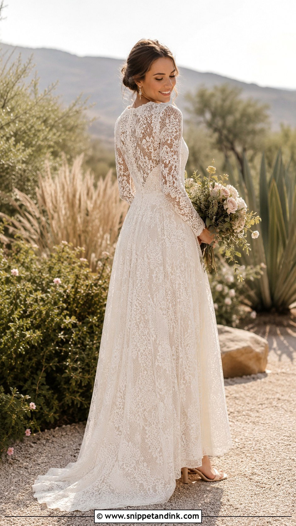 Modest Boho Wedding Dress - Snippet and Ink - 25 Modest Bridal Ideas