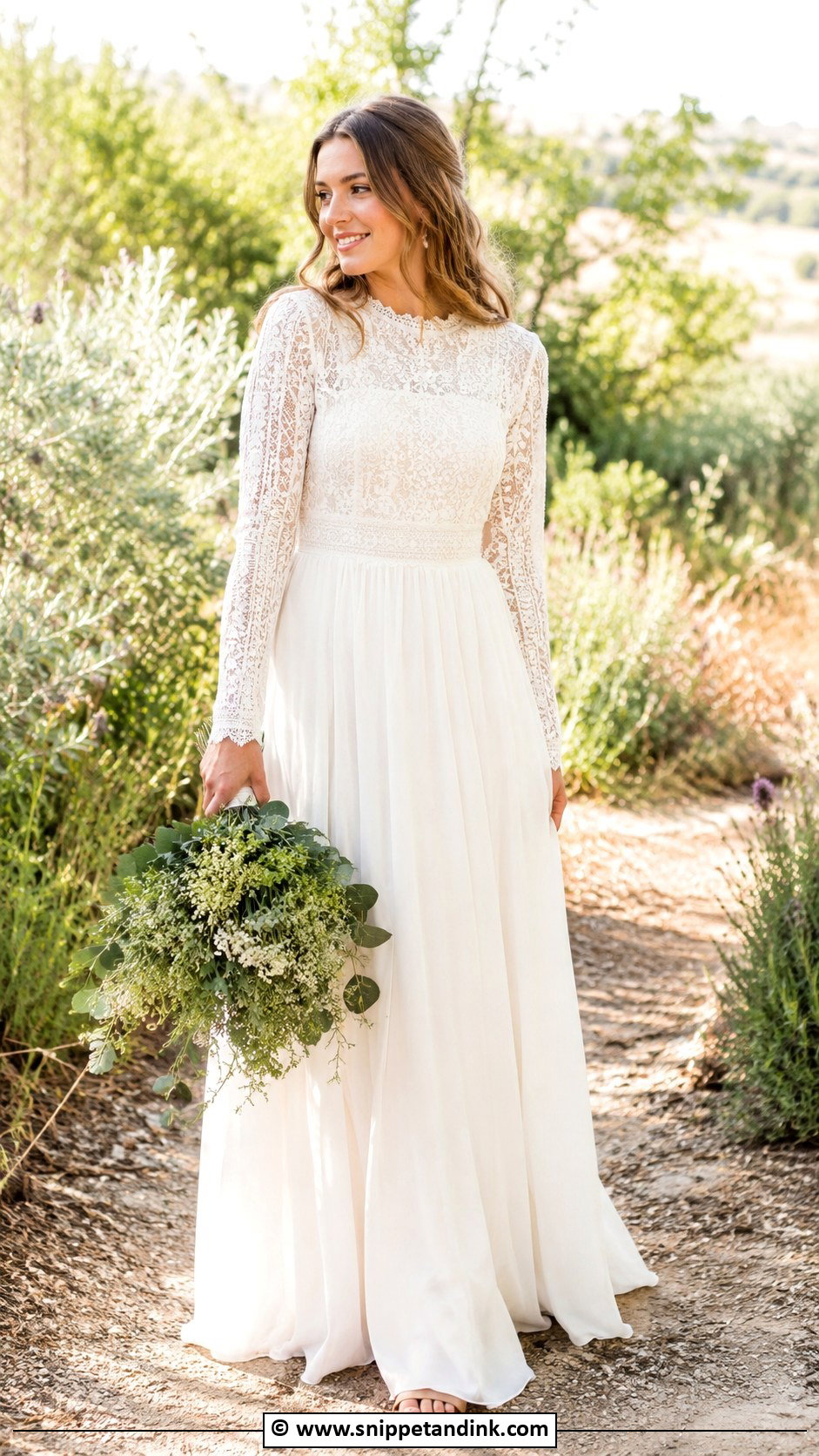 Modest Boho Wedding Dress - Snippet and Ink - 30 Modest Wedding Dress Ideas