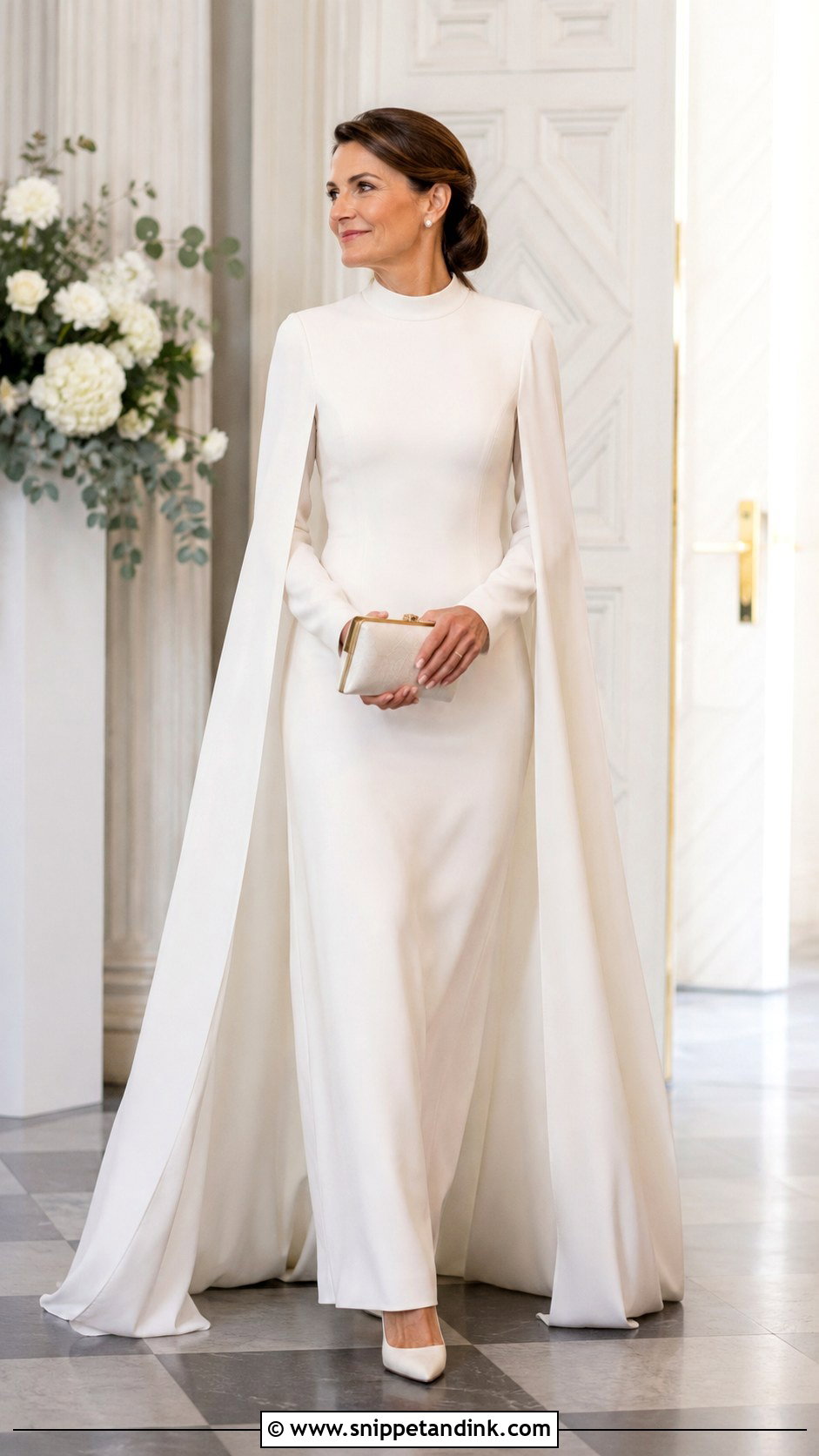 Modest Bridal Cape Gown - Snippet and Ink - 20 Bridal Fits Ideas