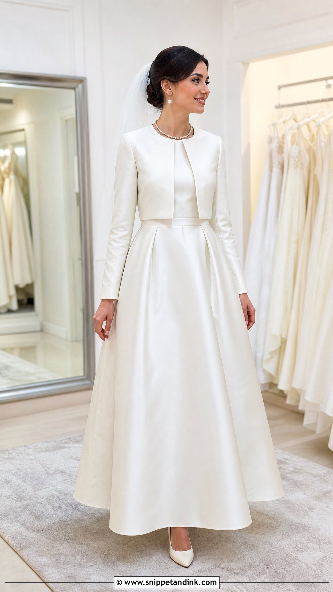 Modest Bridal Dress With Jacket - Snippet and Ink - 25 Modest Bridal Dresses