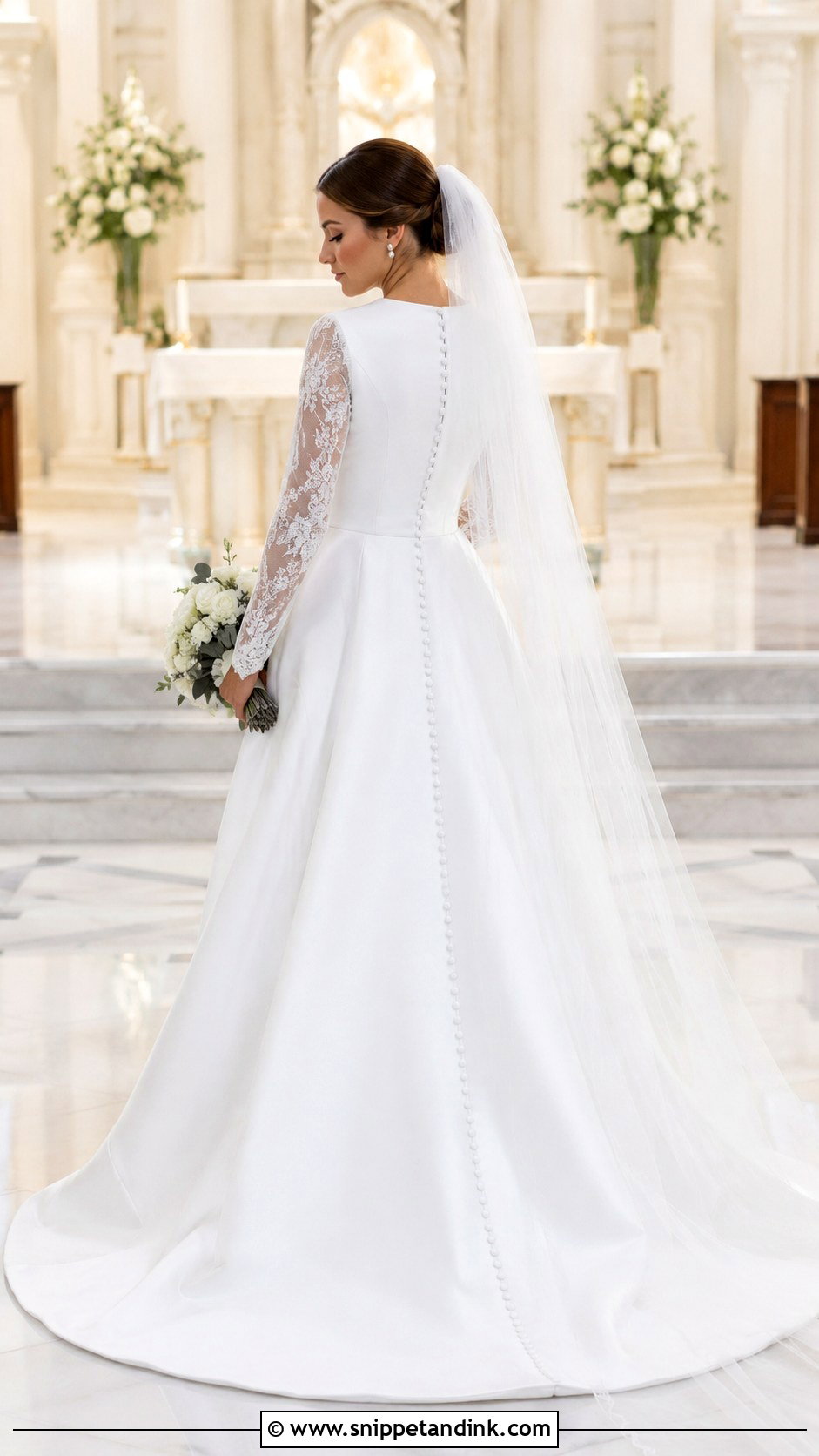 Modest Button Back Wedding Dress - Snippet and Ink - 20 Button Back Wedding Dress Ideas