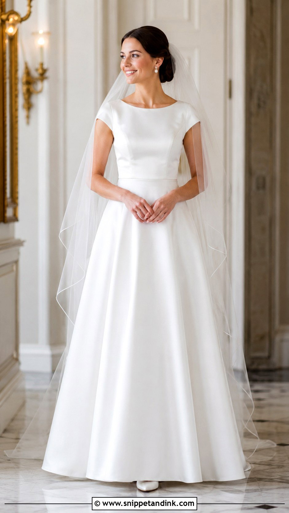 Modest Cap Sleeve Wedding Dress - Snippet and Ink - 20 Capped Sleeve Wedding Dress Ideas