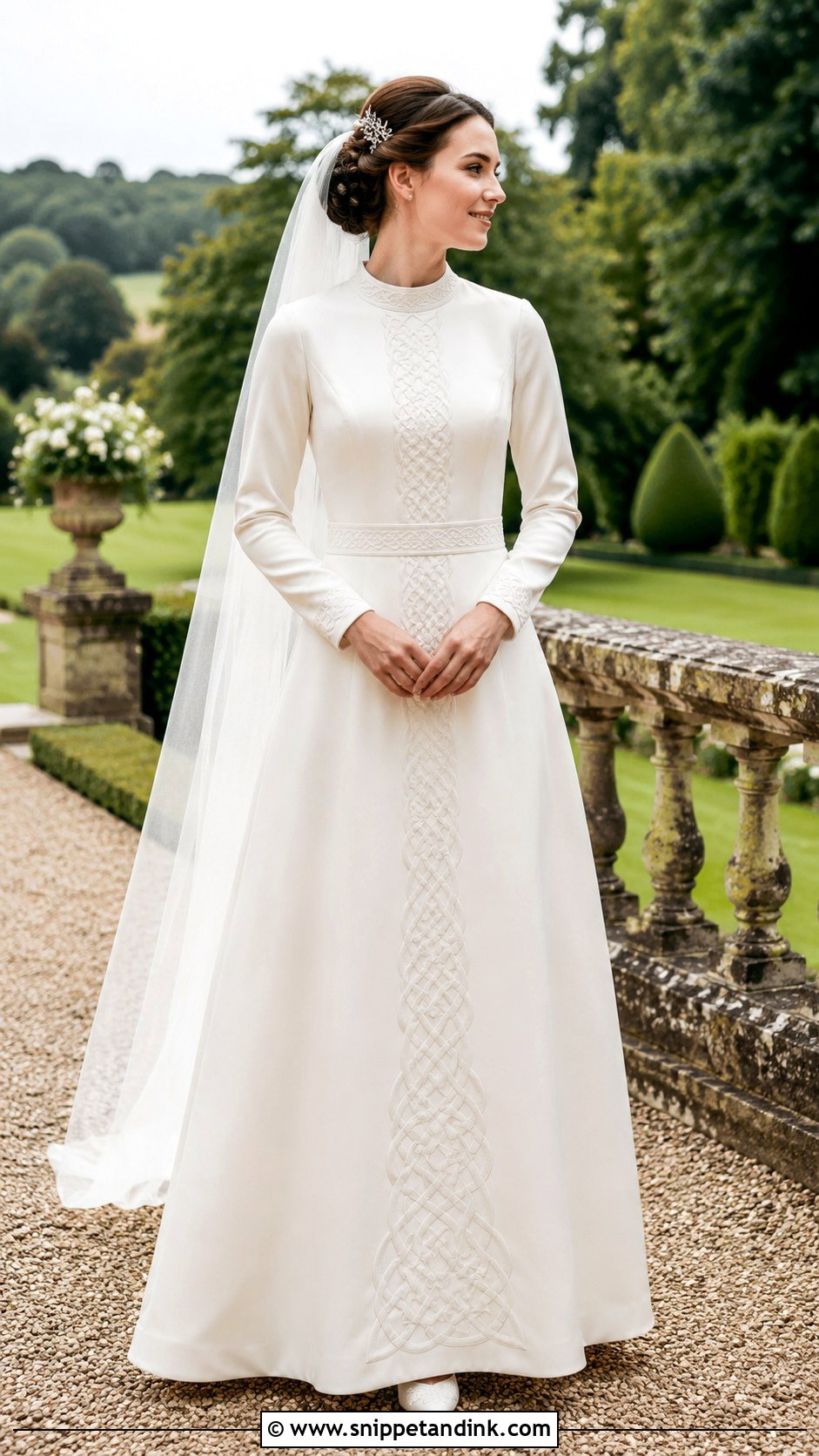 Modest Celtic Wedding Dress - Snippet and Ink - 20 Celtic Wedding Dresses