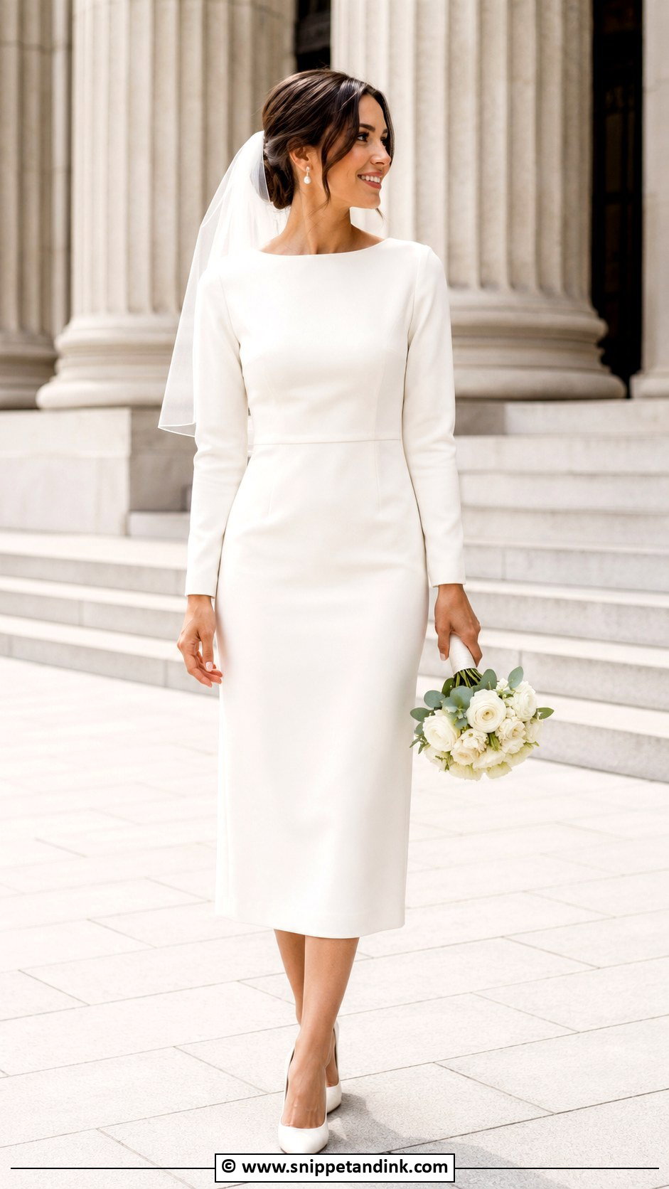 Modest Courthouse Wedding Dress - Snippet and Ink - 35 Modest Wedding Dresses