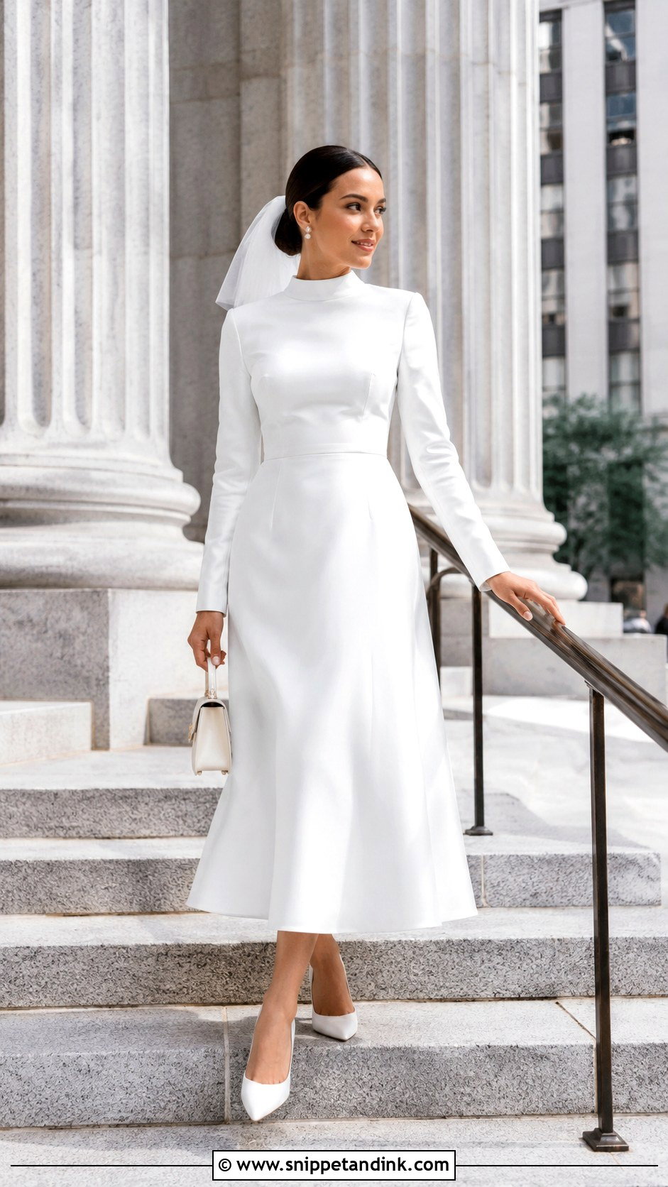 Modest Courthouse Wedding Dress - Snippet and Ink - 25 Modest Bride Dress Ideas