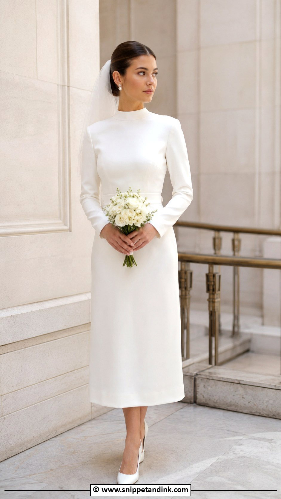 Modest Courthouse Wedding Dress - Snippet and Ink - 25 Elegant Modest Wedding Dresses