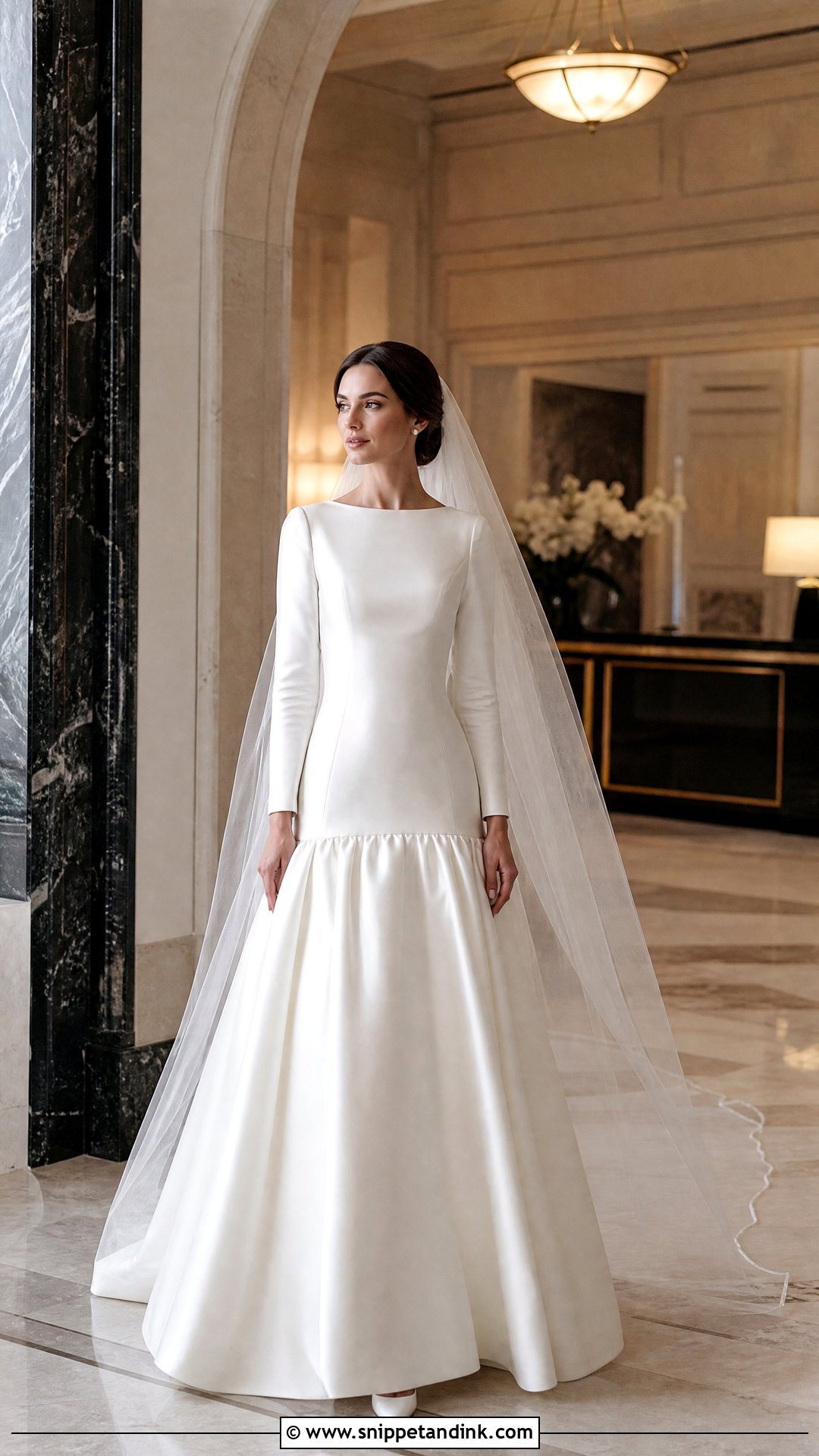 Modest Drop Waist Wedding Dress - Snippet and Ink - 25 Modest Old Money Wedding Dress Ideas