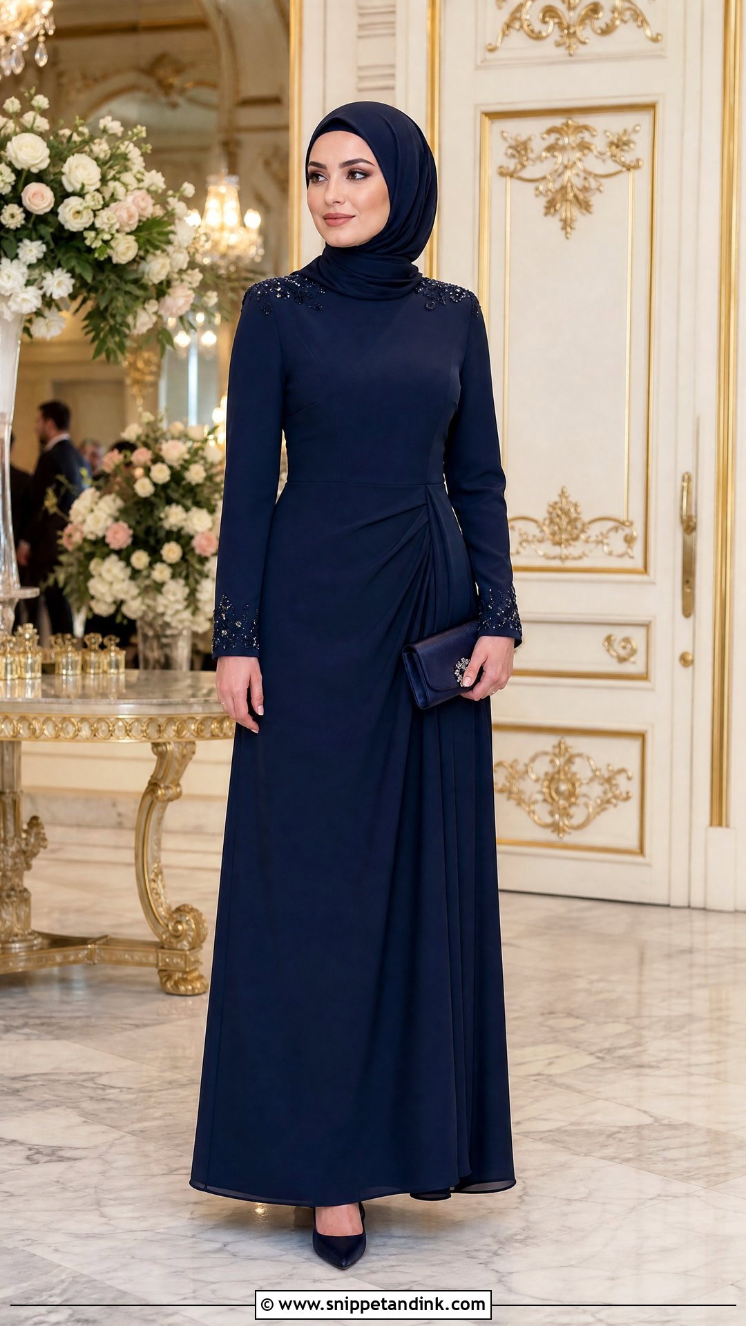 Modest Embellished Maxi Cocktail Formal Wedding Attire - Snippet and Ink - 25 Cocktail Formal Wedding Attire Ideas