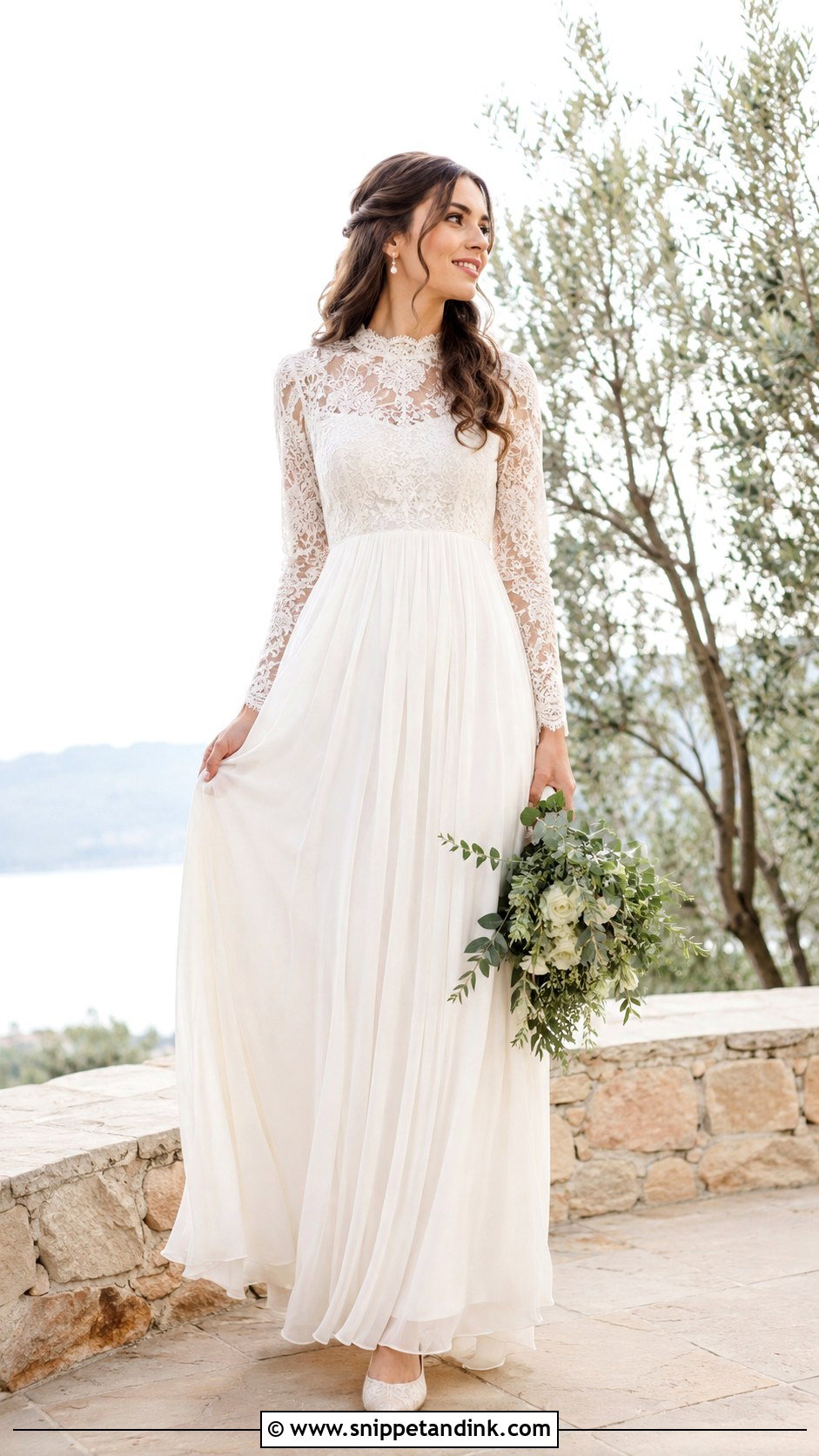 Modest Empire Waist Bridal Gown - Snippet and Ink - 30 Modest Bridal Gowns