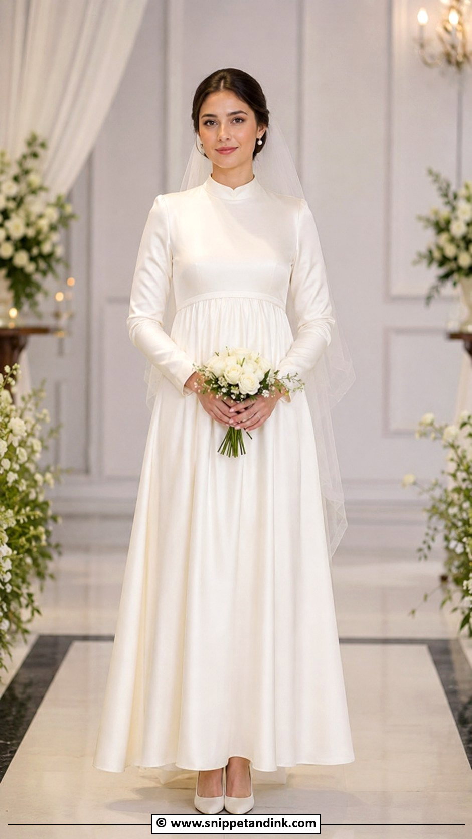 Modest Empire Waist Wedding Dress - Snippet and Ink - 30 Empire Waist Wedding Dress Ideas