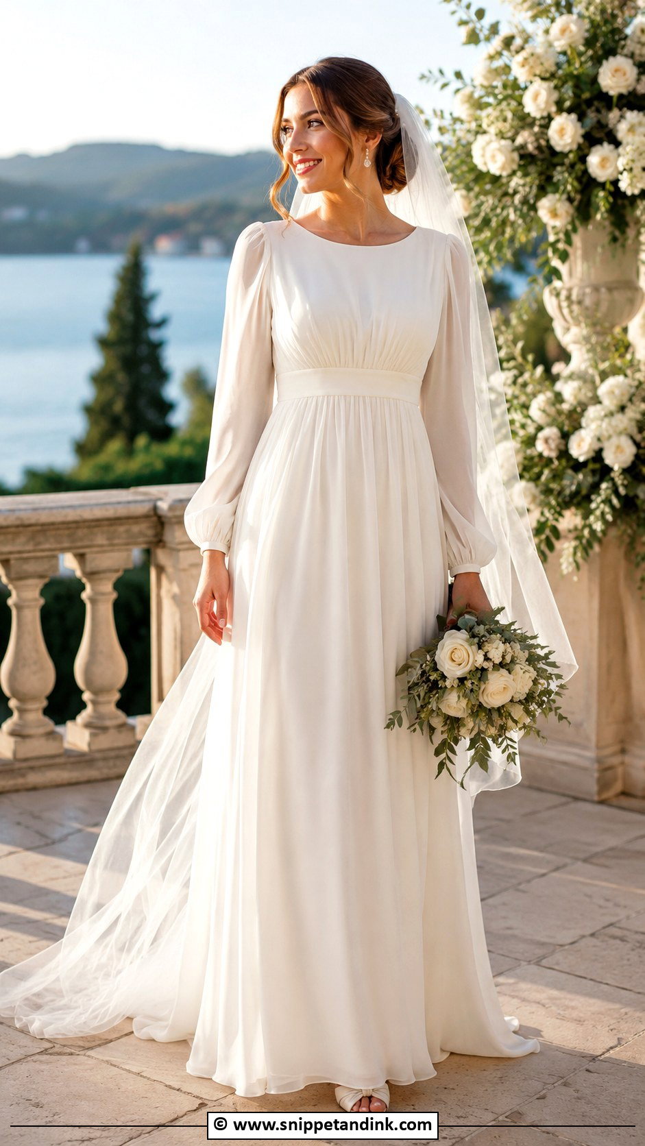 Modest Empire Waist Wedding Dress - Snippet and Ink - 30 Modest Wedding Dress Ideas