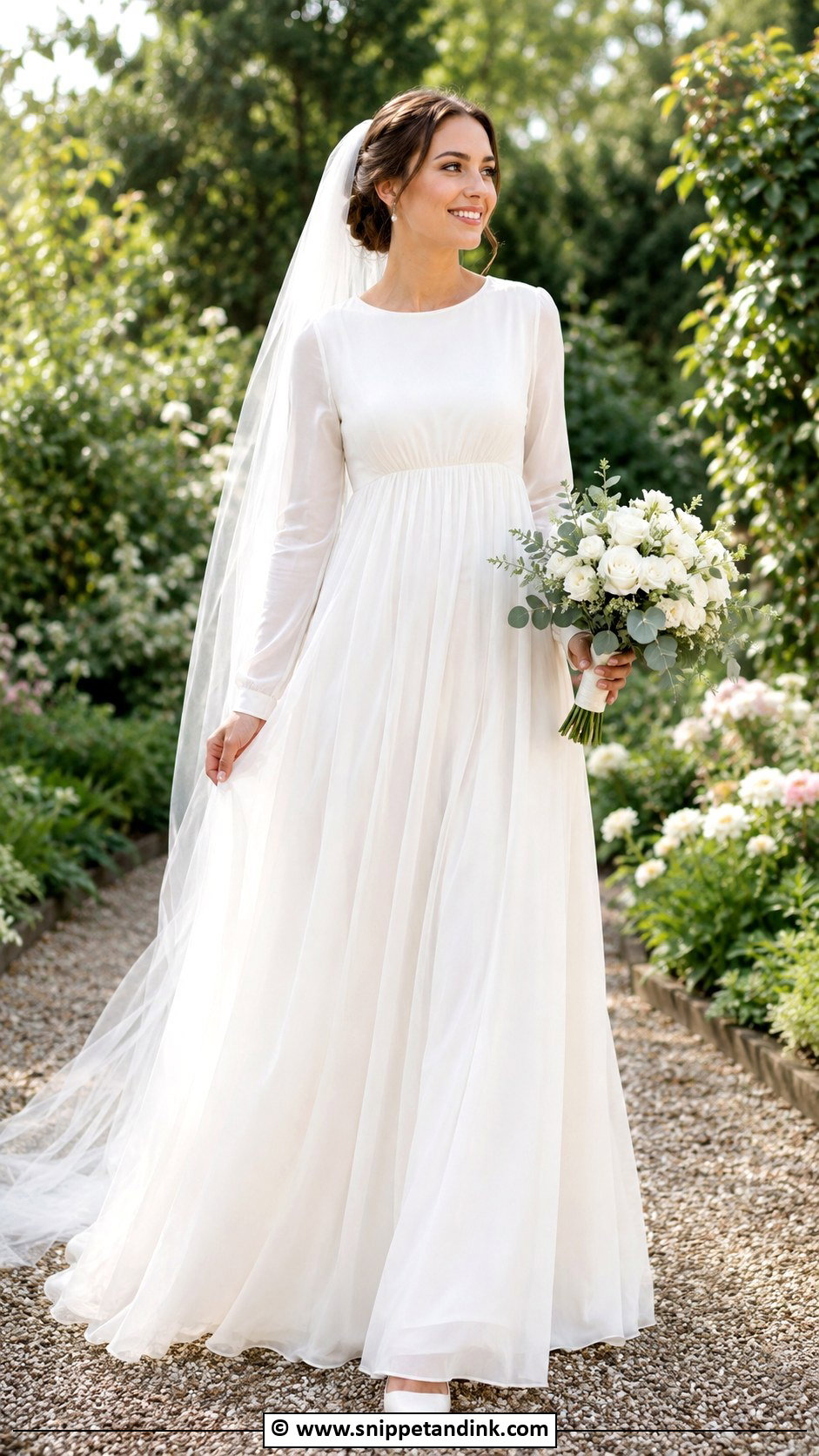 Modest Empire Waist Wedding Dress - Snippet and Ink - 35 Modest Wedding Dresses