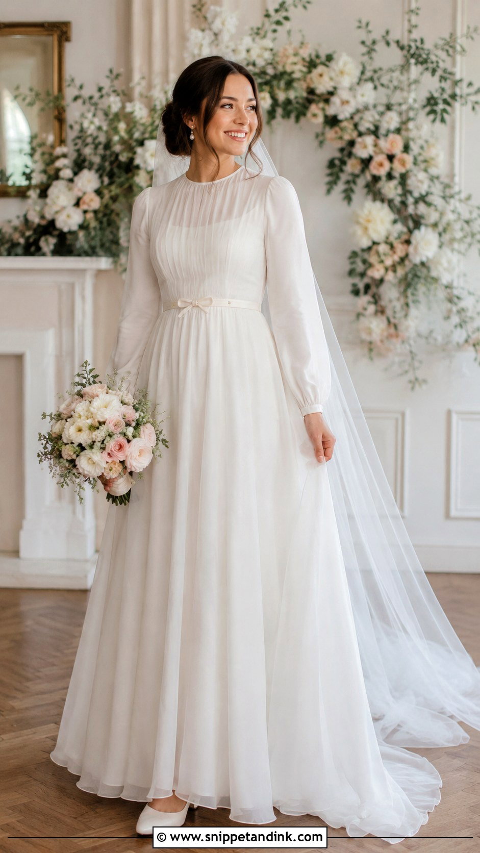 Modest Empire Waist Wedding Gown - Snippet and Ink - 25 Modest Wedding Gowns