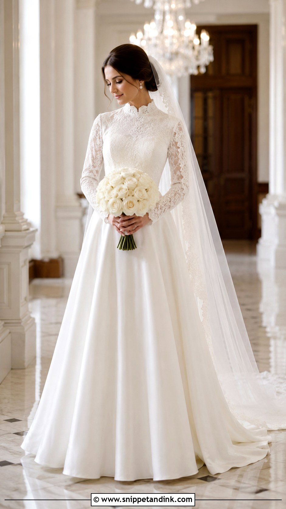 Modest Fairytale Long Sleeve Wedding Dress - Snippet and Ink - 20 Fairytale Wedding Dress Long Sleeve Ideas