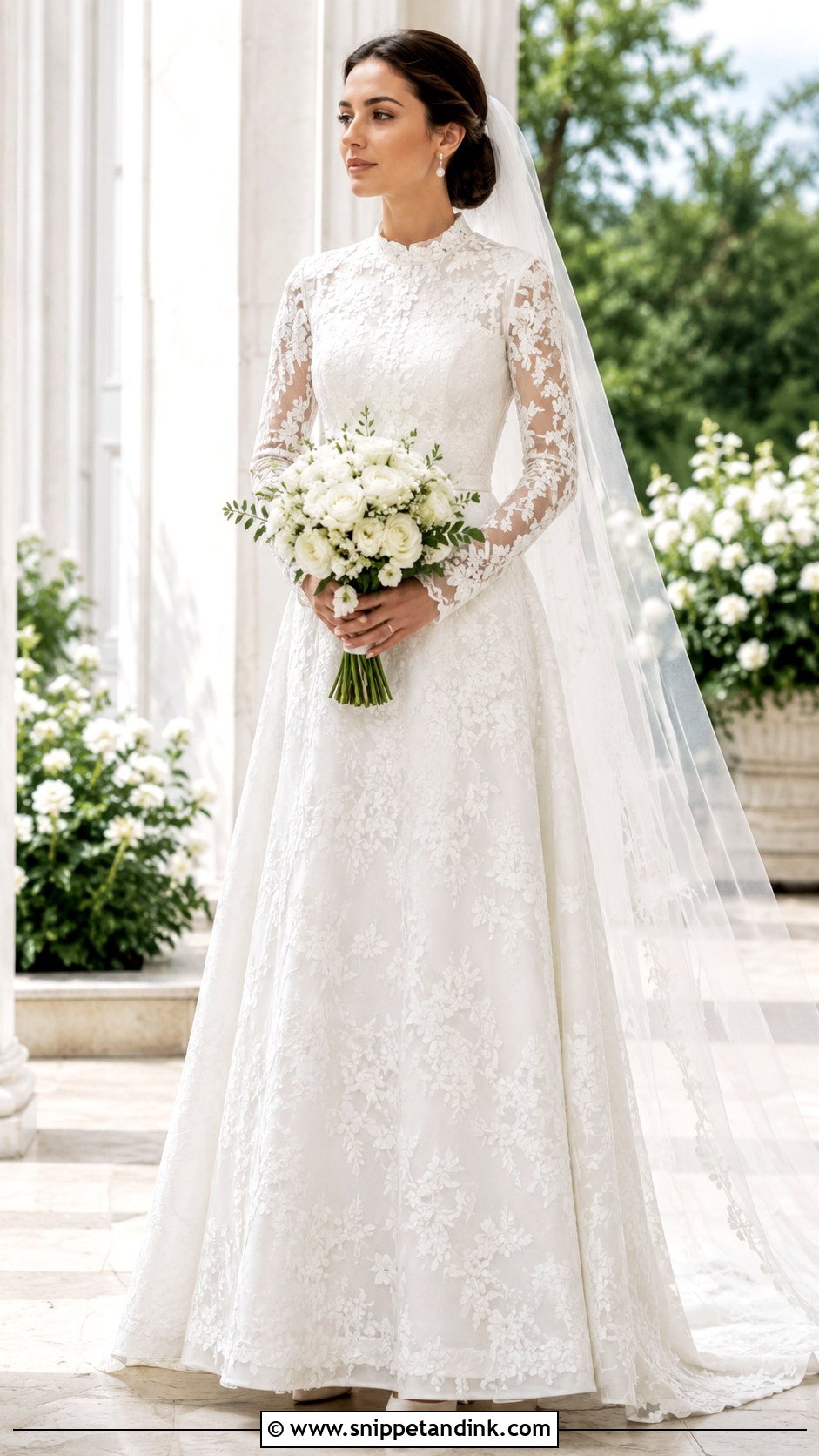 Modest Floral Wedding Dress - Snippet and Ink - 20 Floral Flower Wedding Dress Gown Ideas
