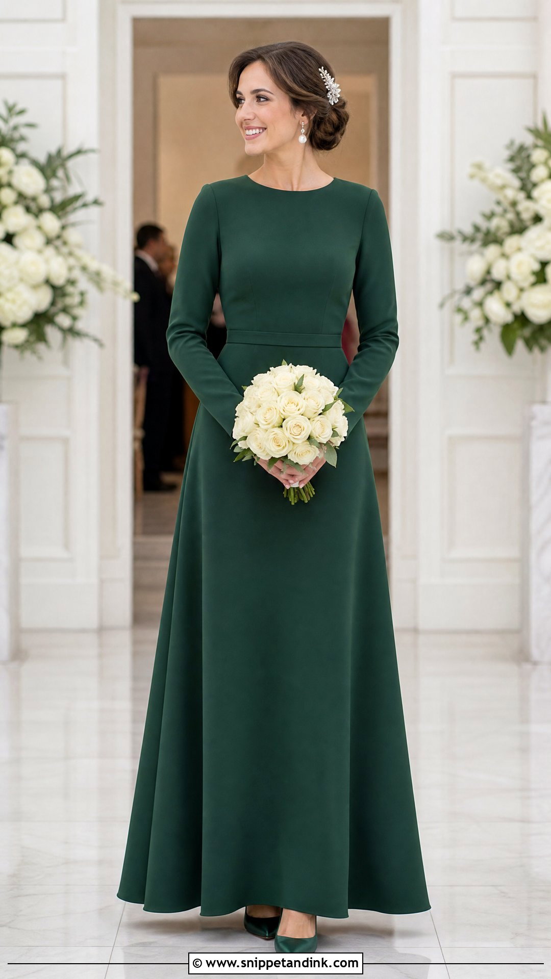Modest Forest Green Wedding Dress - Snippet and Ink - 25 Forest Green Wedding Dress Ideas