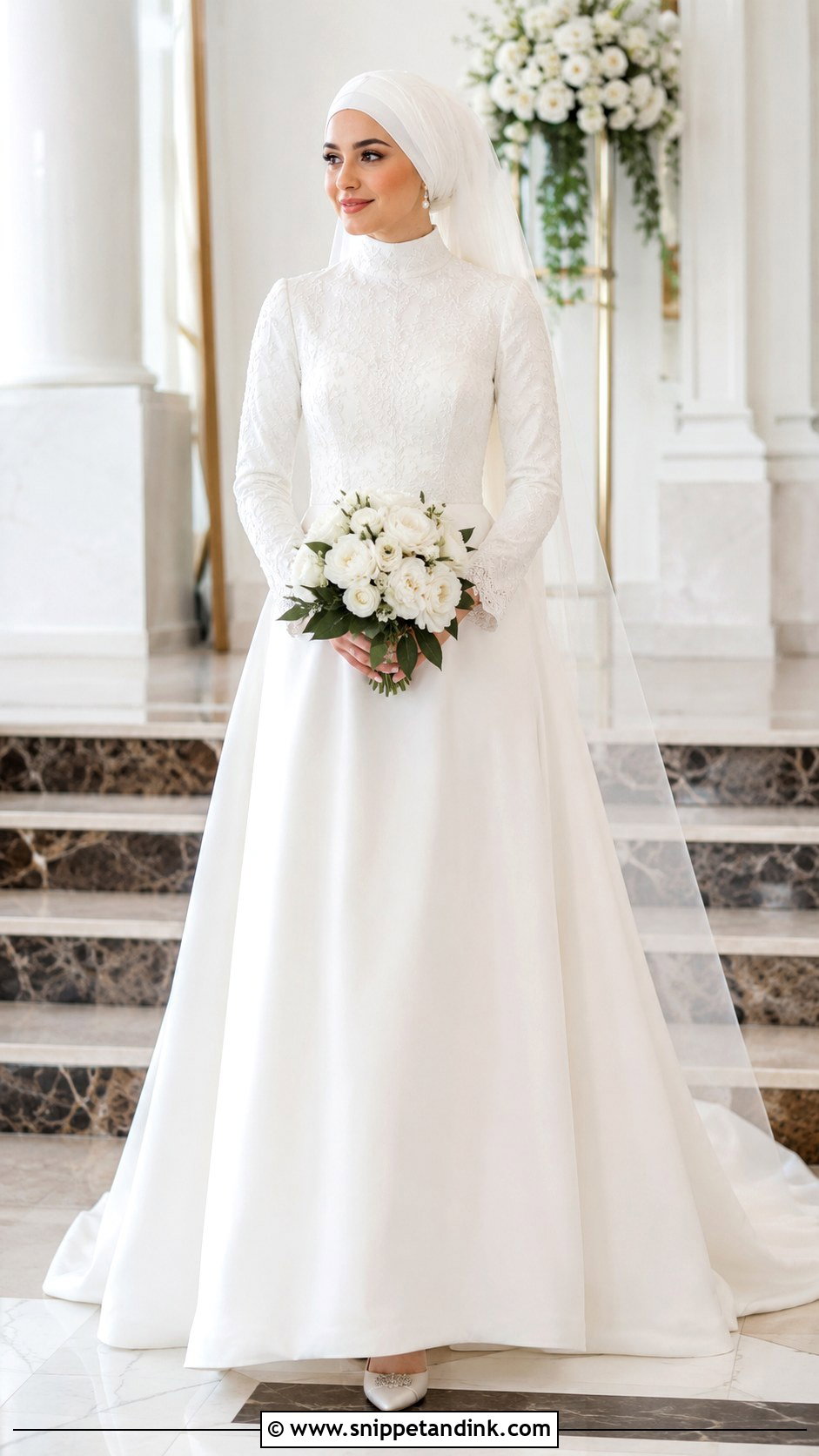 Modest High Neck Etsy Wedding Dress - Snippet and Ink - 20 Etsy Wedding Dress Ideas