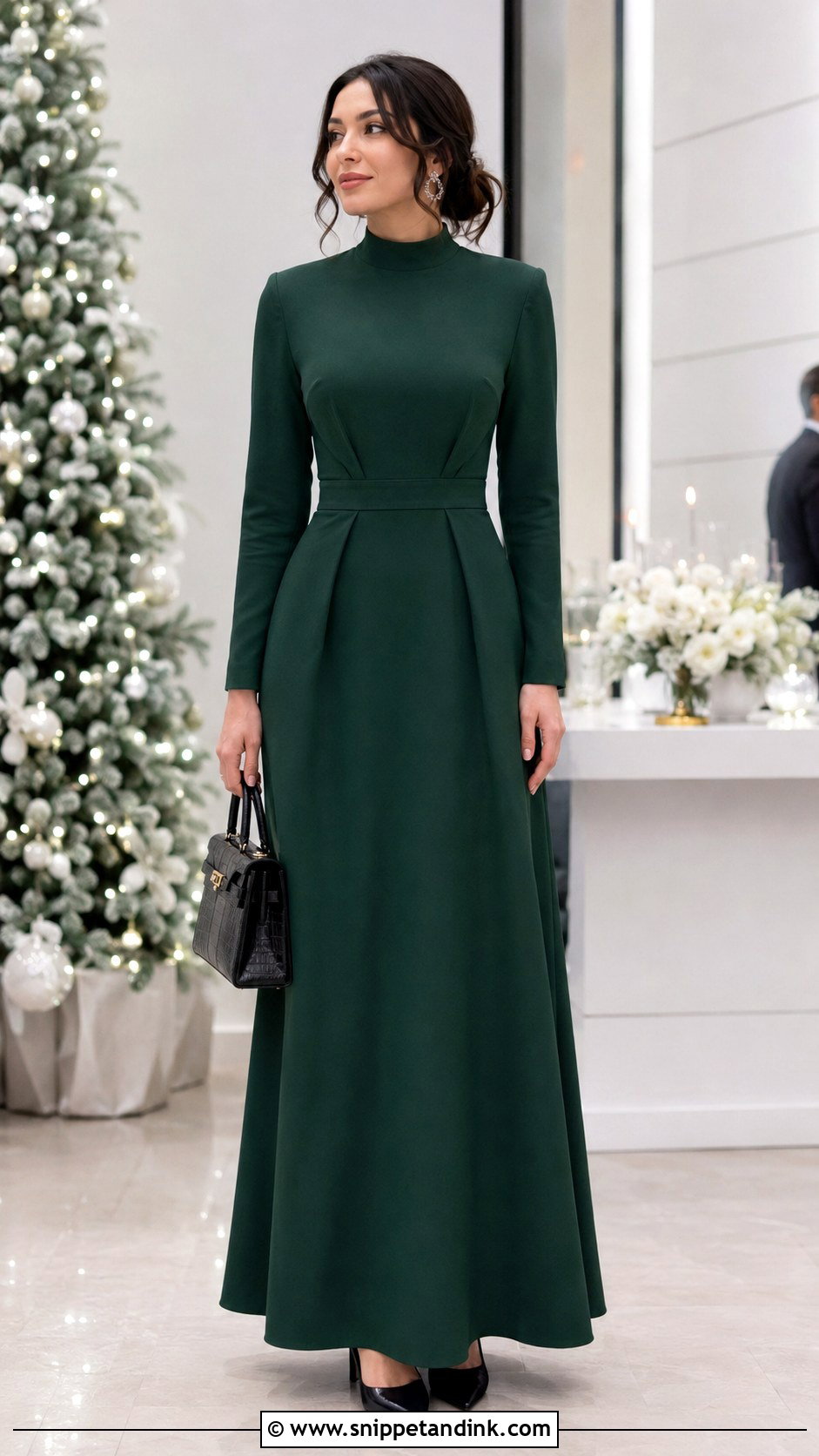 Modest High Neck Gown - Snippet and Ink - 20 Minimalist Gown Ideas