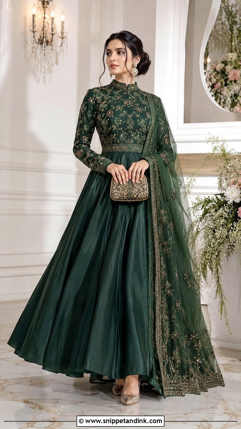 Modest High Neck Lengha - Snippet and Ink - 20 Beautiful Lengha Ideas