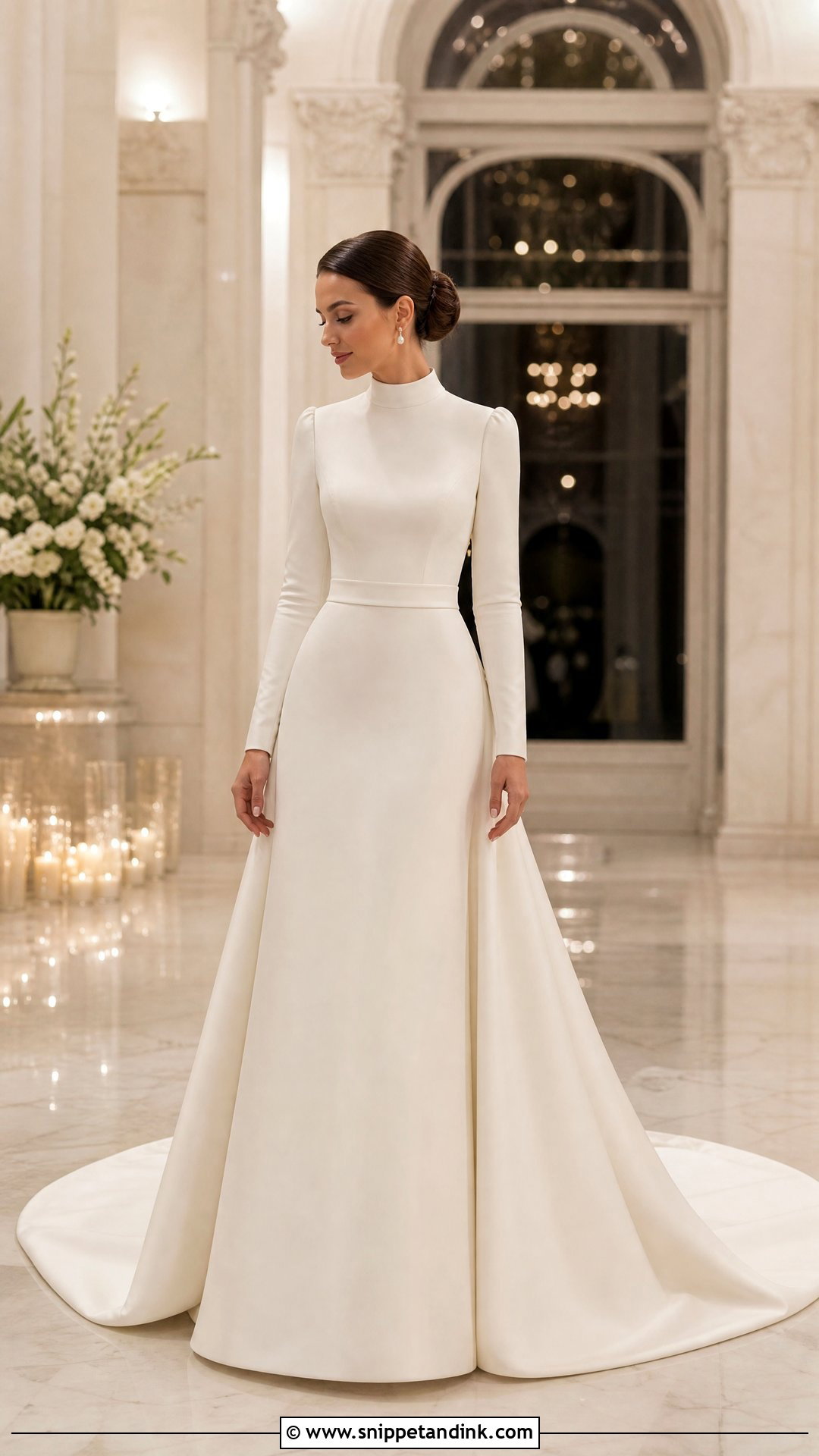 Modest High Neck Wedding Dress - Snippet and Ink - 25 Modest Wedding Ideas