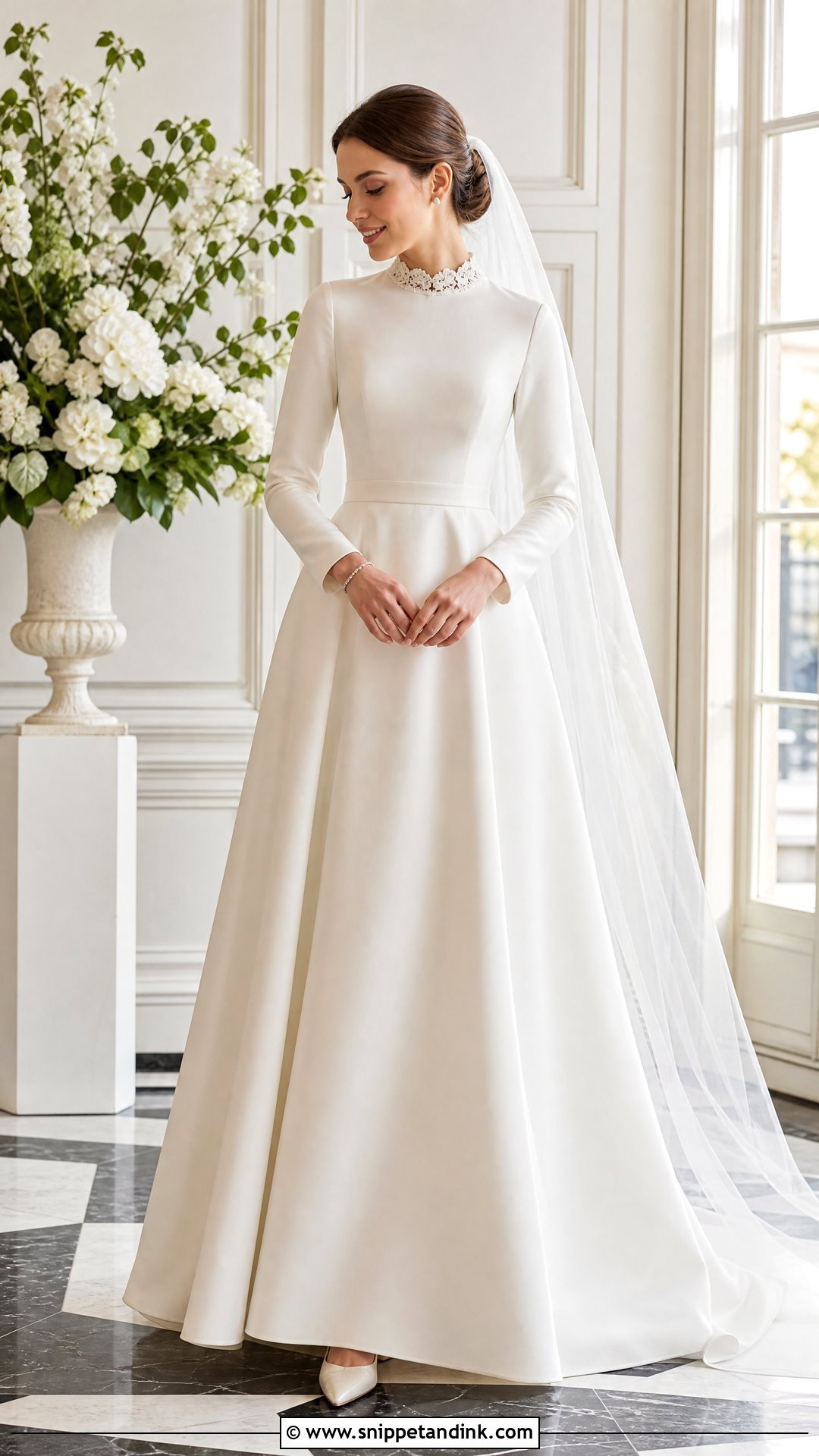 Modest High Neck Wedding Dress - Snippet and Ink - 20 Wedding Dresses Photos