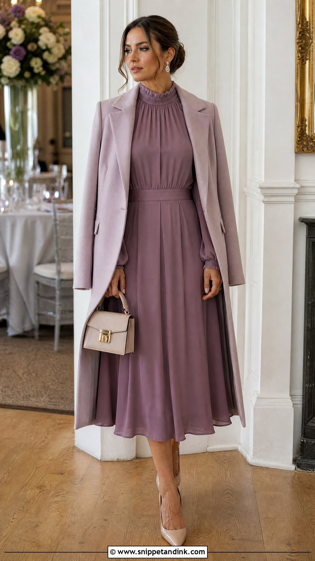 Modest High Neck Wedding Witness Dress - Snippet and Ink - 20 Wedding Witness Dress Ideas