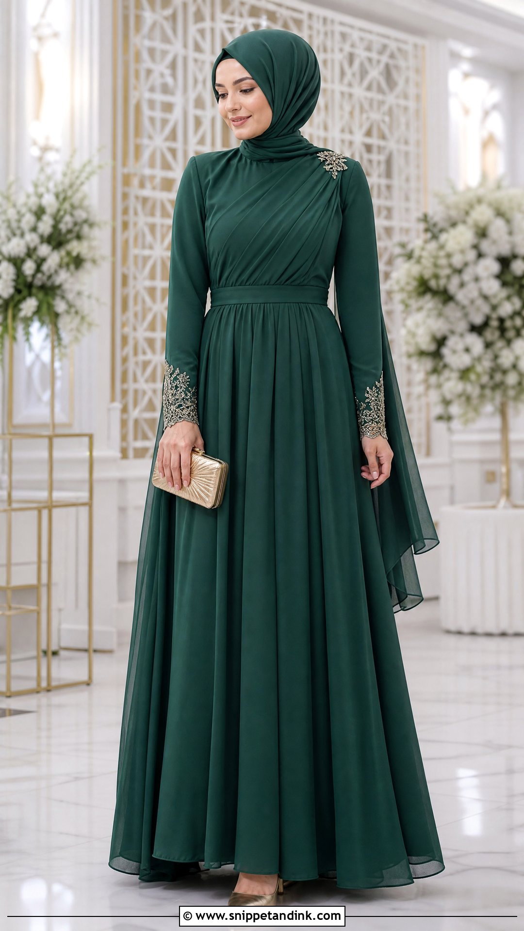 Modest Hijab Sendoff Gown - Snippet and Ink - 20 Nguo Za Sendoff Ideas