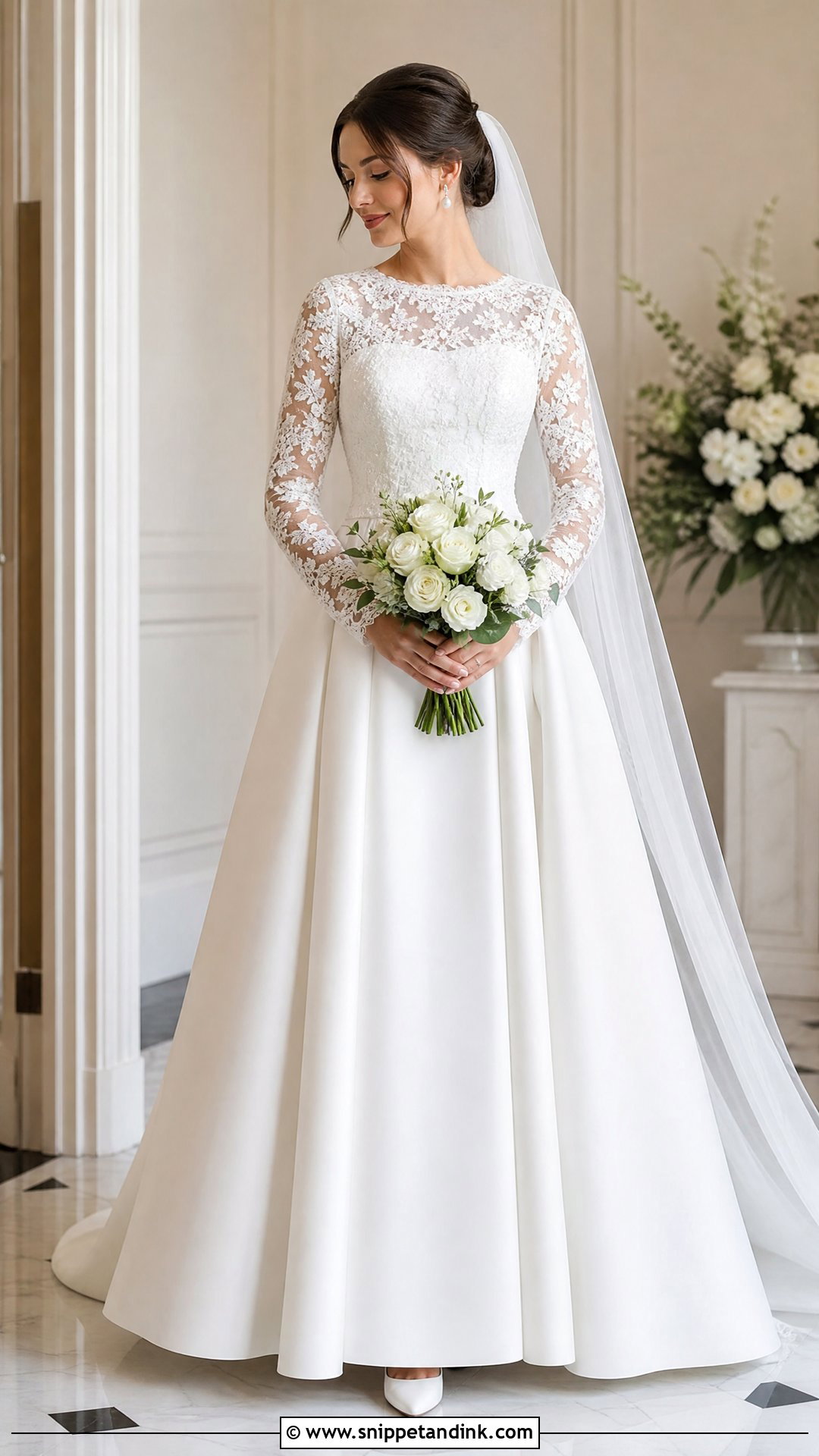 Modest Illusion Sleeve Wedding Dress - Snippet and Ink - 20 Illusion Sleeve Wedding Dress Ideas