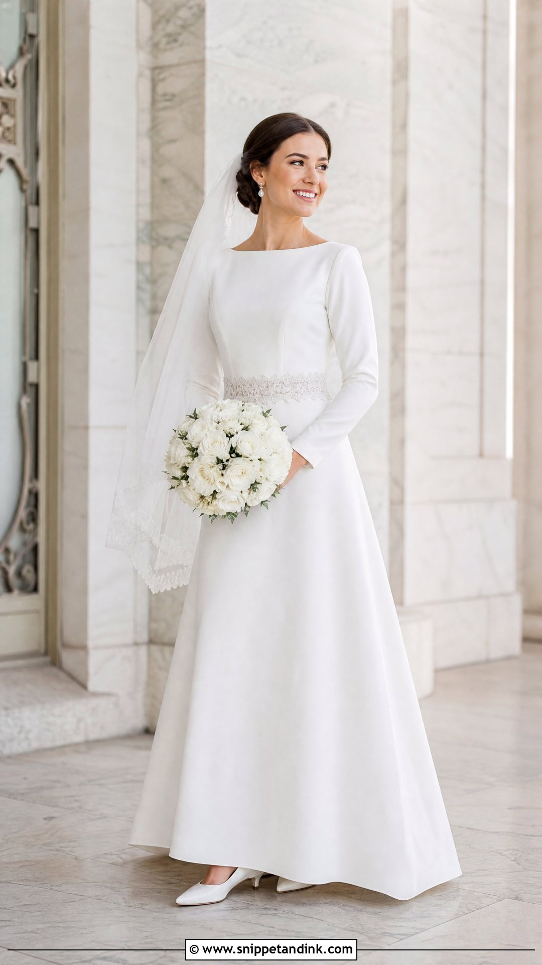 Modest LDS Bateau Neck Wedding Dress - Snippet and Ink - 20 Wedding Dresses Modest Lds