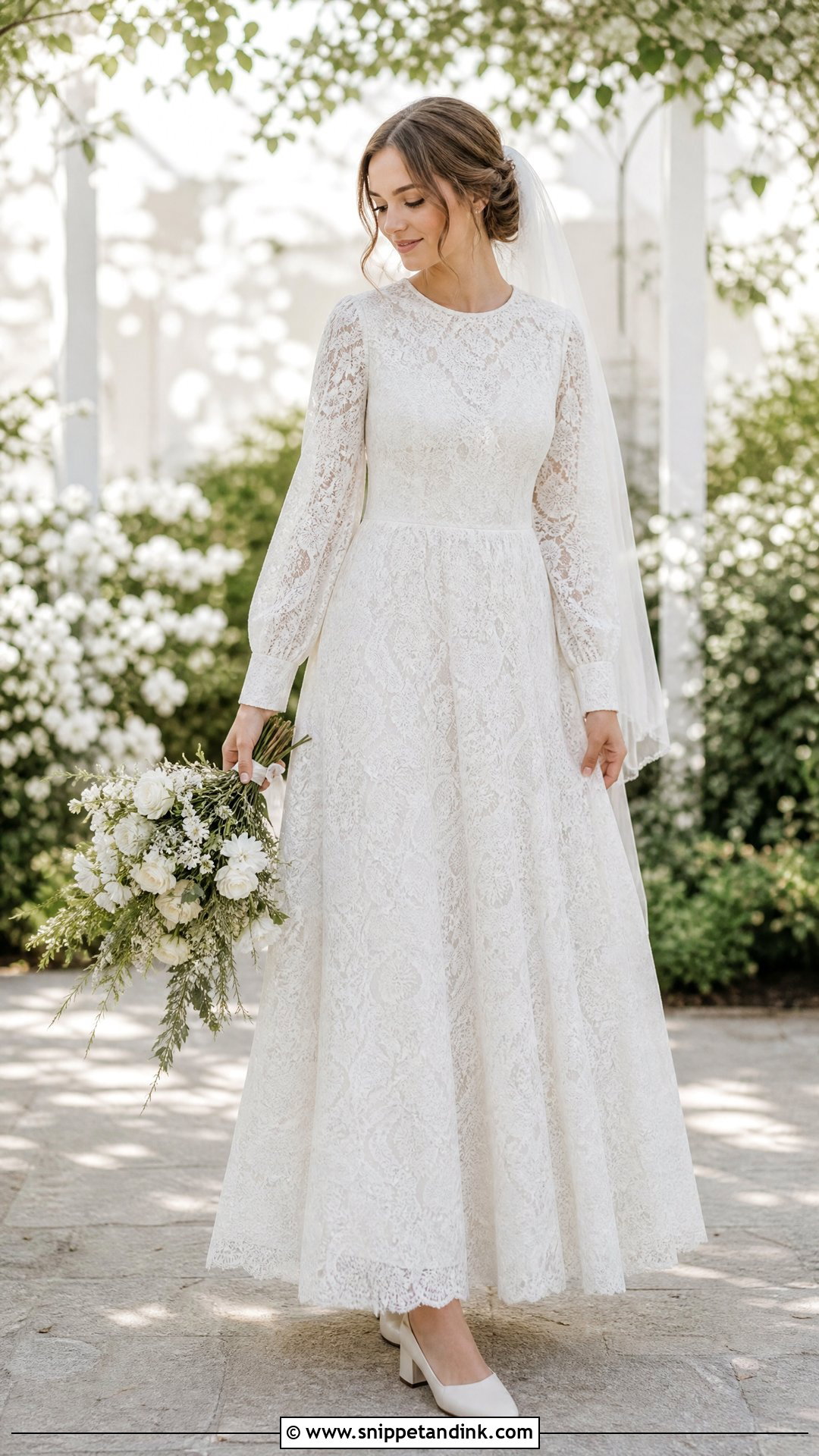 Modest LDS Boho Lace Wedding Dress - Snippet and Ink - 20 Wedding Dresses Modest Lds