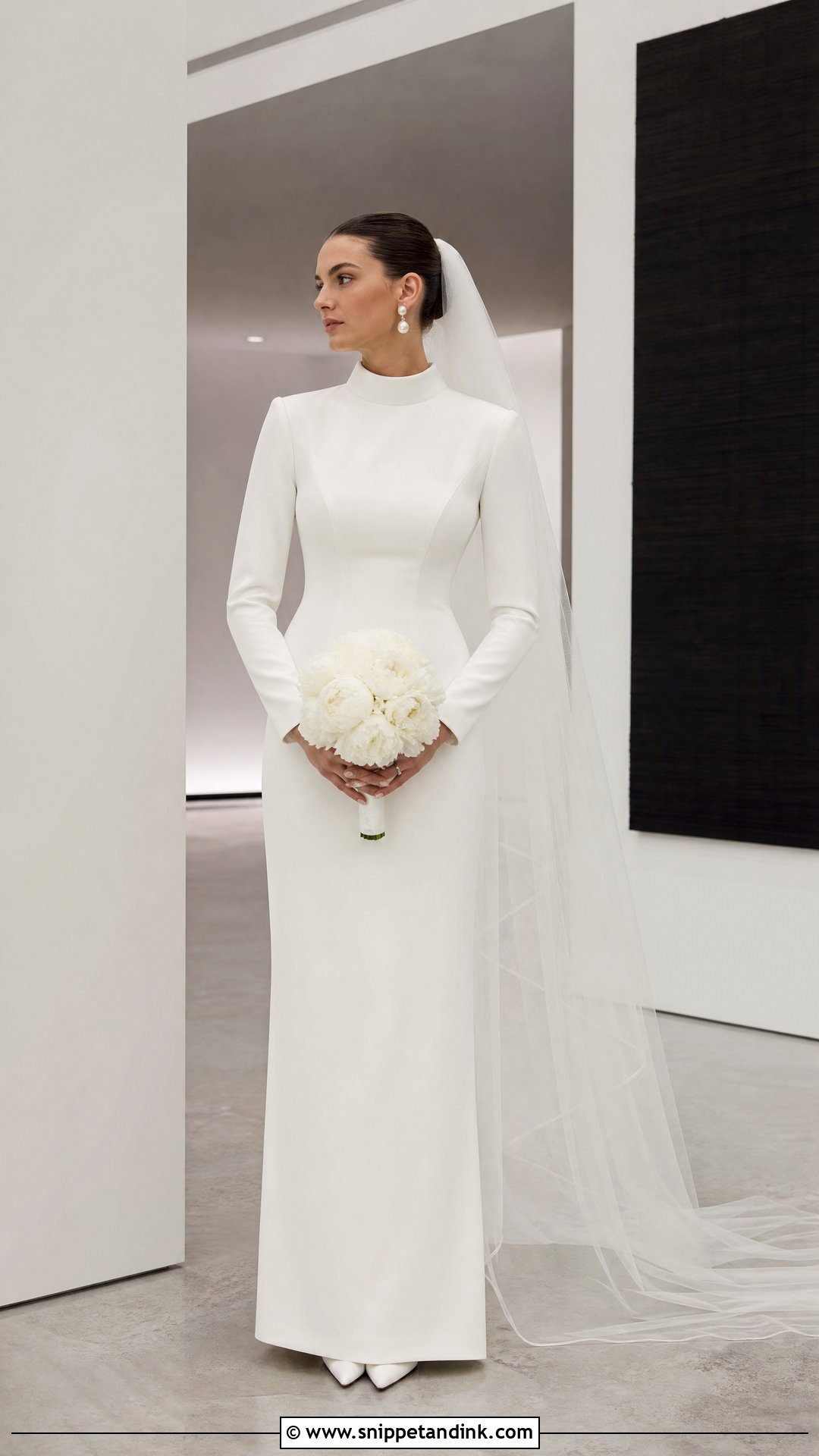 Modest LDS Minimalist Column Wedding Dress - Snippet and Ink - 20 Wedding Dresses Modest Lds