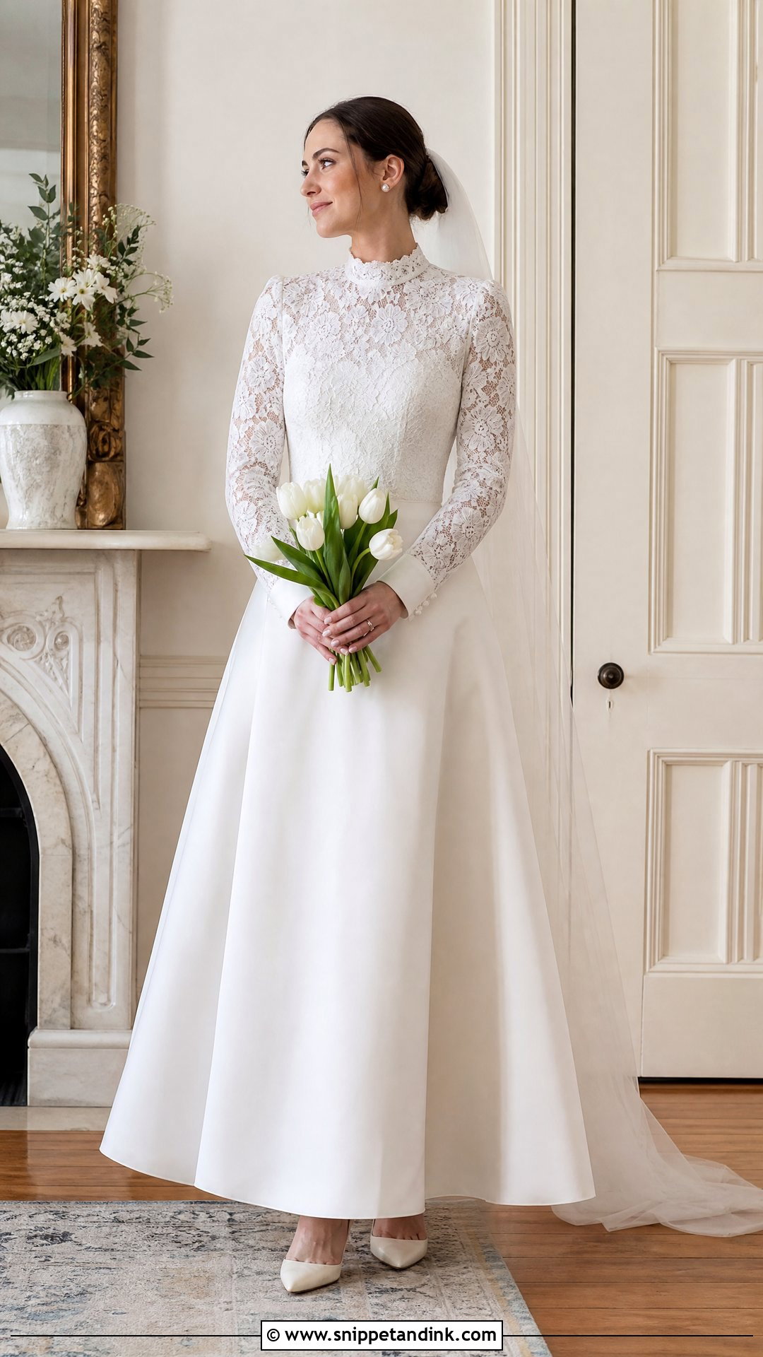 Modest LDS Mock Neck Wedding Dress - Snippet and Ink - 20 Wedding Dresses Modest Lds