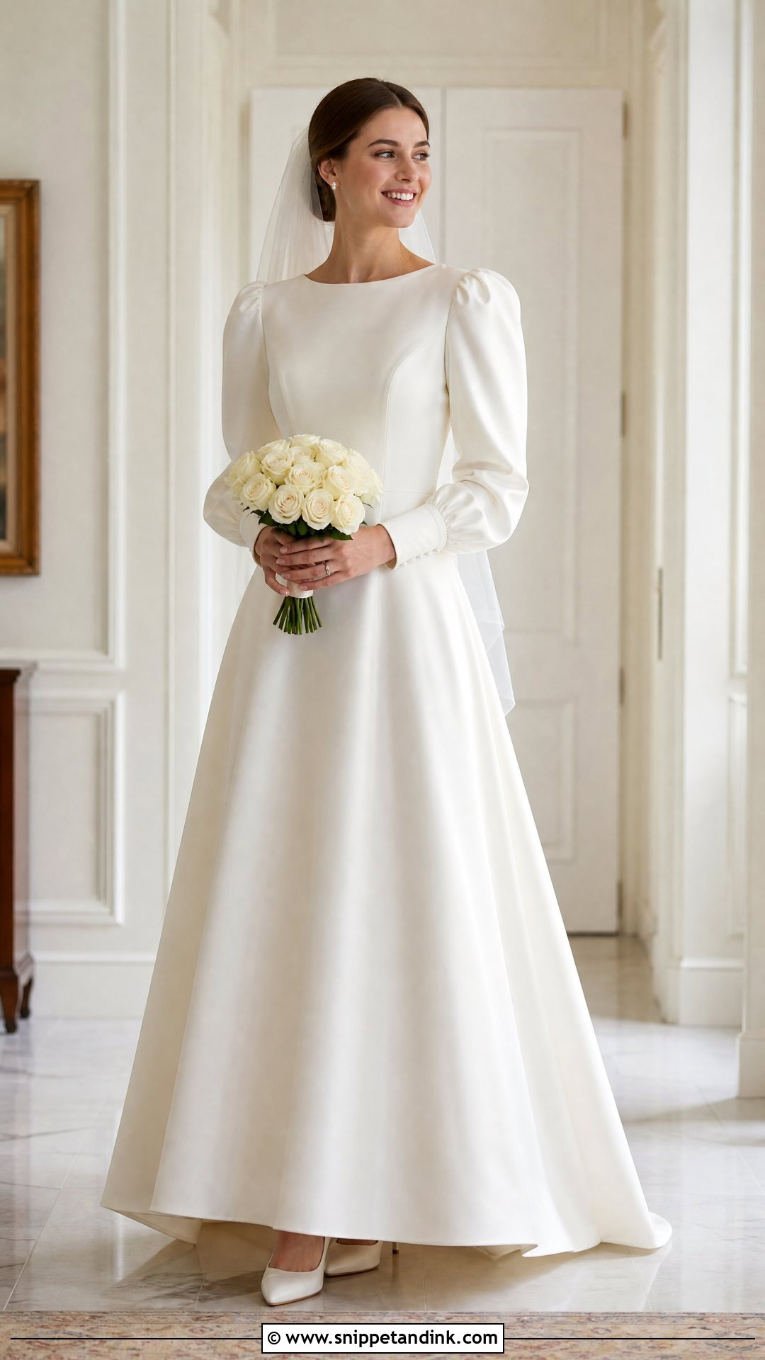 Modest LDS Puff Sleeve Wedding Dress - Snippet and Ink - 20 Wedding Dresses Modest Lds