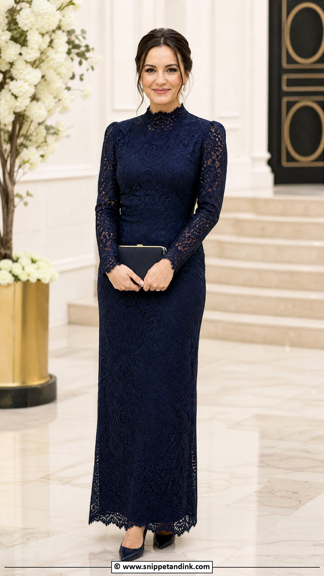 Modest Lace Gown - Snippet and Ink - 35 Lace Gown Styles