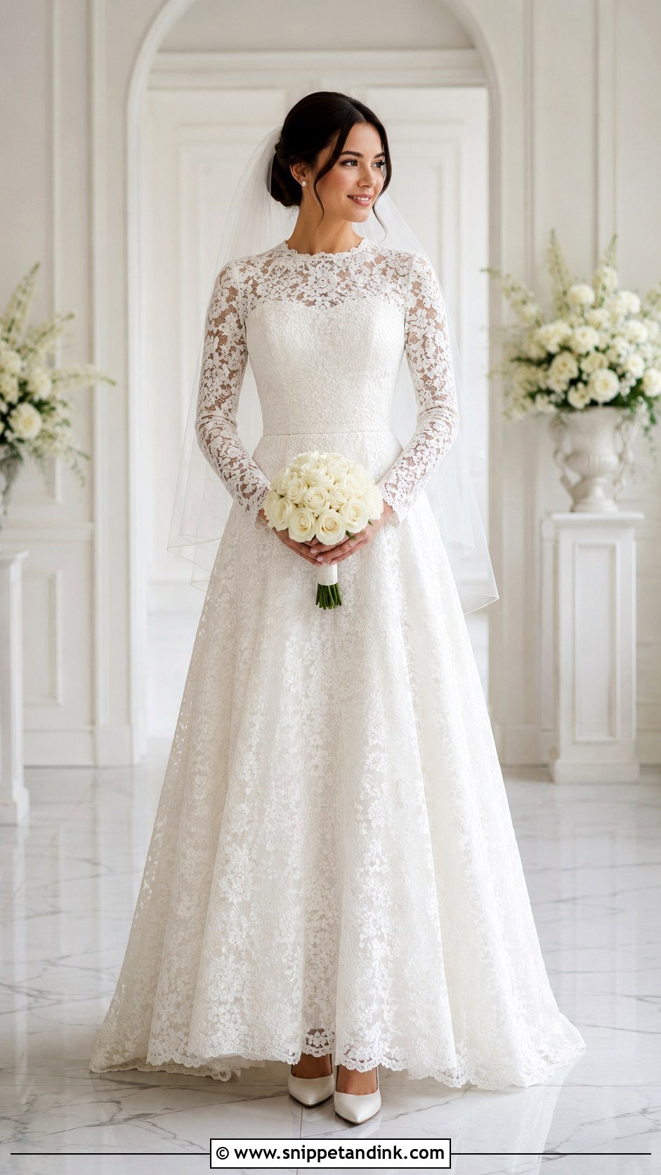 Modest Lace Wedding Dress - Snippet and Ink - 20 Lace Traditional Wedding Dress Ideas