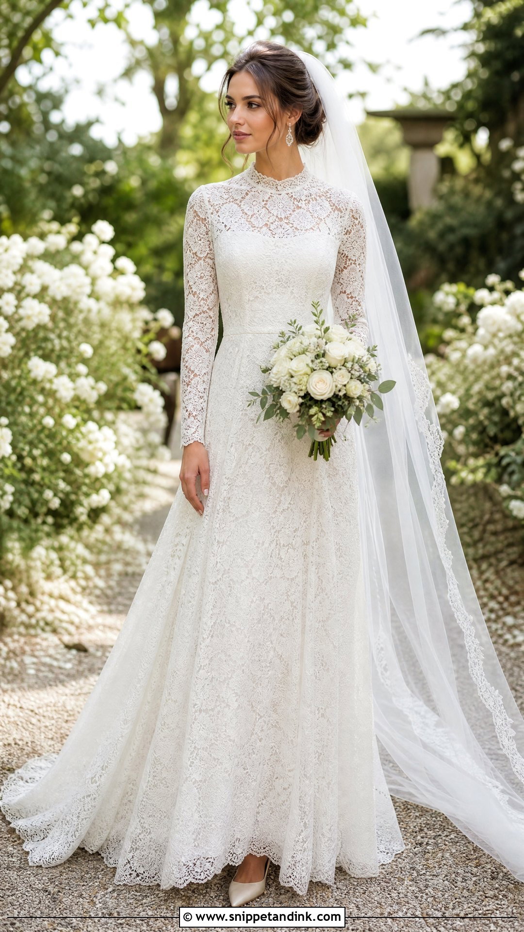 Modest Lace Wedding Dress - Snippet and Ink - 25 Modest Wedding Ideas