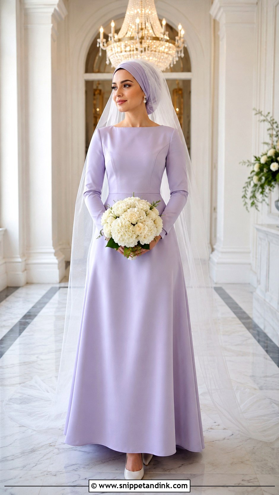 Modest Lavender Bridal Dress - Snippet and Ink - 20 Lavender Bridal Dress Ideas