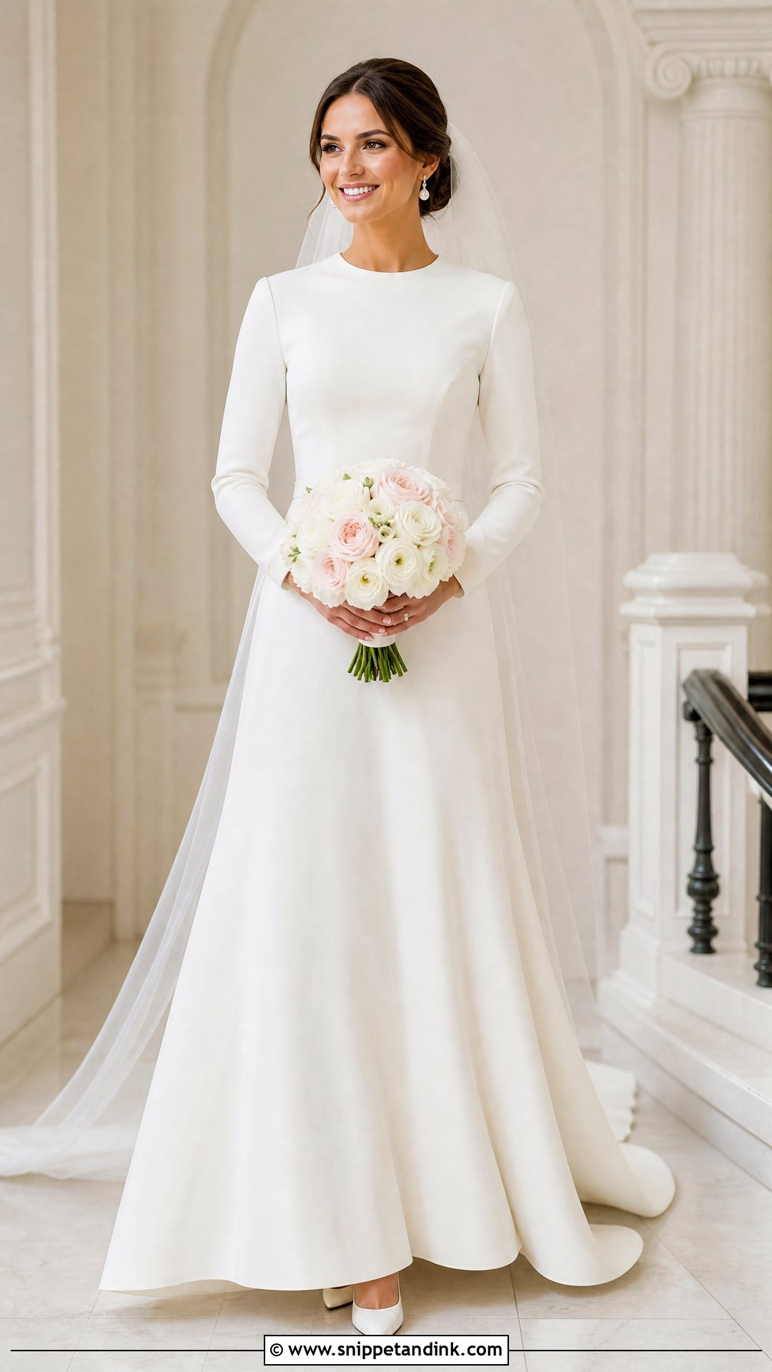 Modest Long Sleeve Bridal Dress - Snippet and Ink - 20 Bridal Dress Long Sleeve Ideas