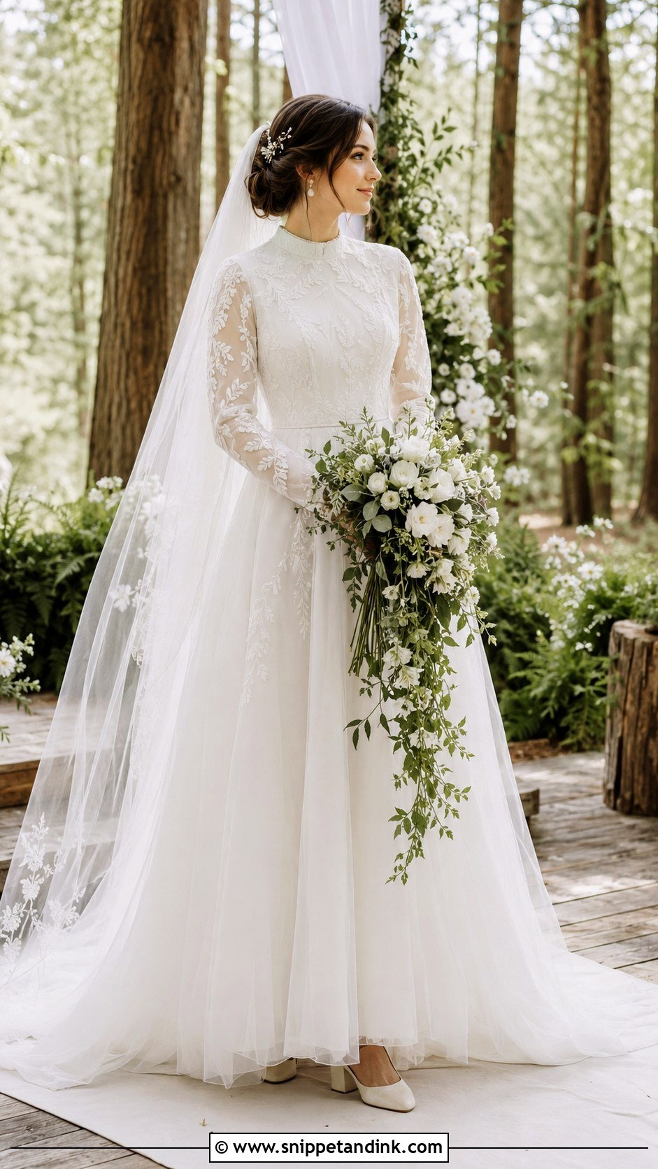 Modest Long Sleeve Faerie Wedding Dress - Snippet and Ink - 20 Faerie Wedding Dress Ideas